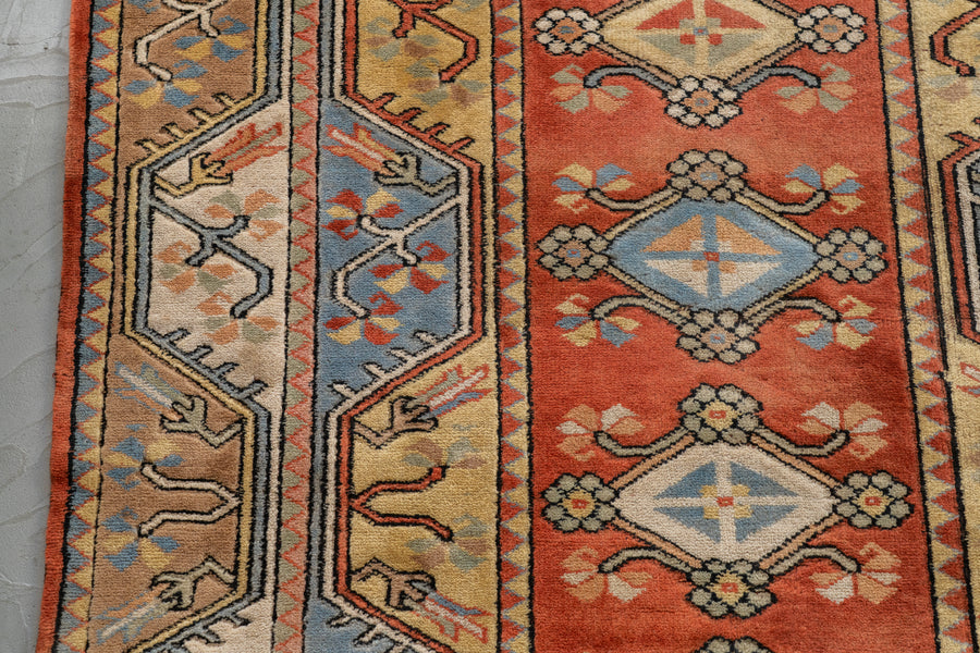 トルコ産 1980年代 手織り絨毯】トルコ絨毯-アンティークラグ-オールド