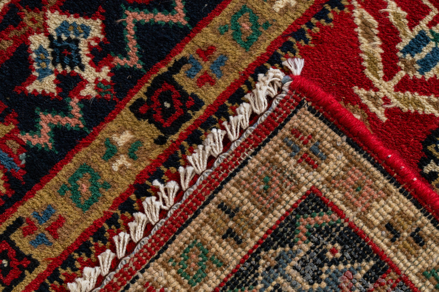 インド産 1990年代 インド絨毯】手織り絨毯-アンティークラグ-オールド