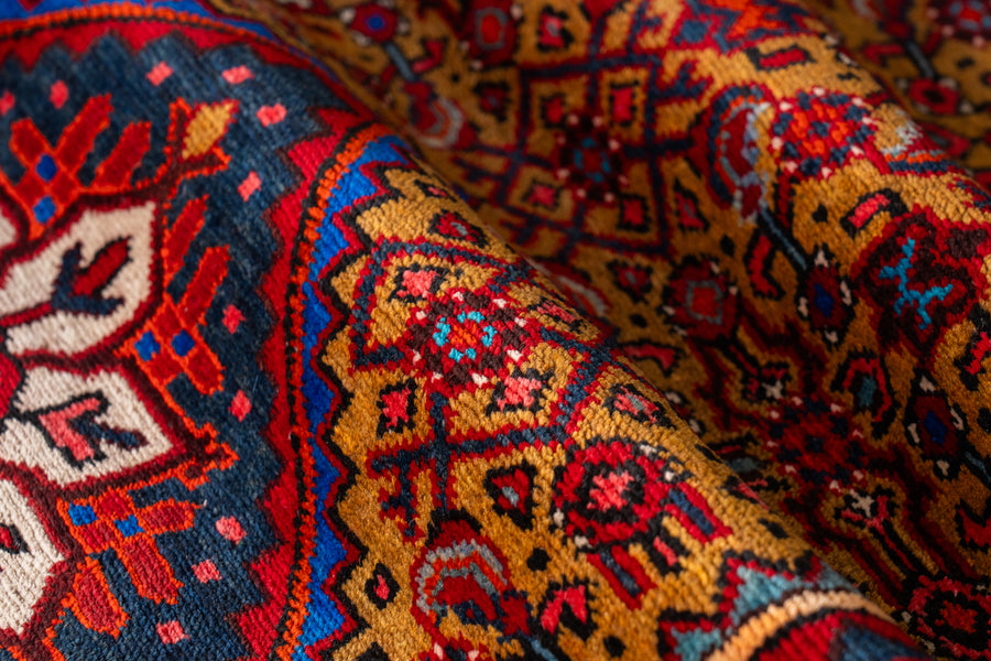 イラン産 1980年代 トライバルラグ】ペルシャ絨毯-手織り絨毯