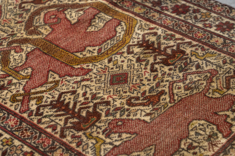 アフガニスタン産 1980年代 トライバルラグ】バルーチラグ-手織り絨毯