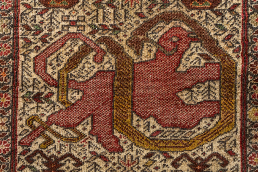 アフガニスタン産 1980年代 トライバルラグ】バルーチラグ-手織り絨毯