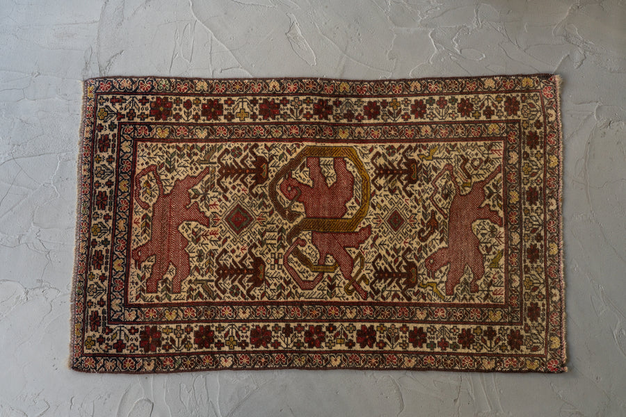 アフガニスタン産 1980年代 トライバルラグ】バルーチラグ-手織り絨毯