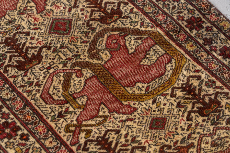 アフガニスタン産 1980年代 トライバルラグ】バルーチラグ-手織り絨毯