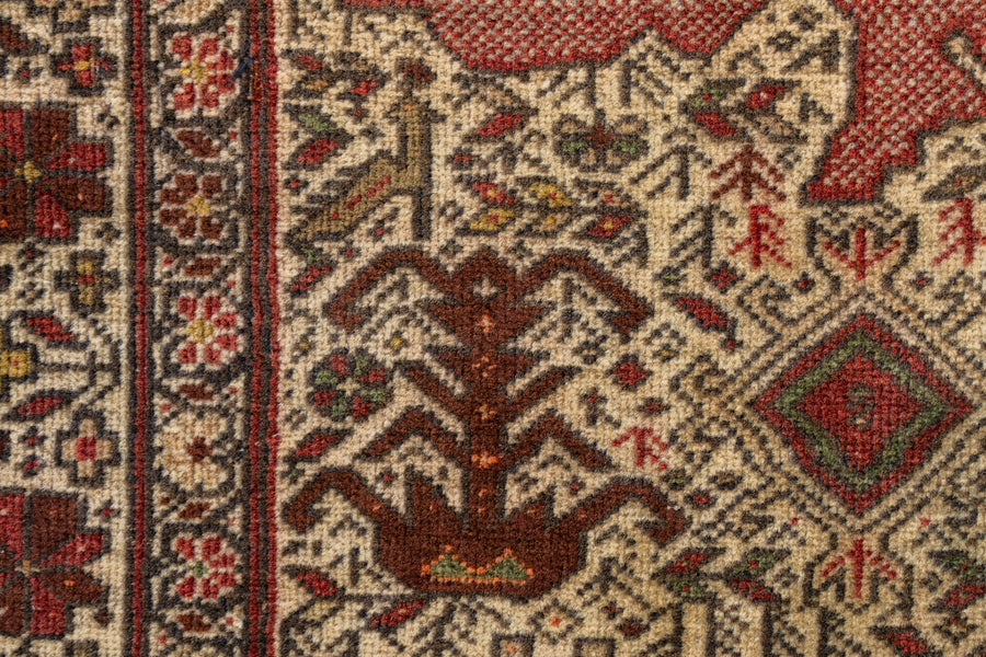 アフガニスタン産 1980年代 トライバルラグ】バルーチラグ-手織り絨毯