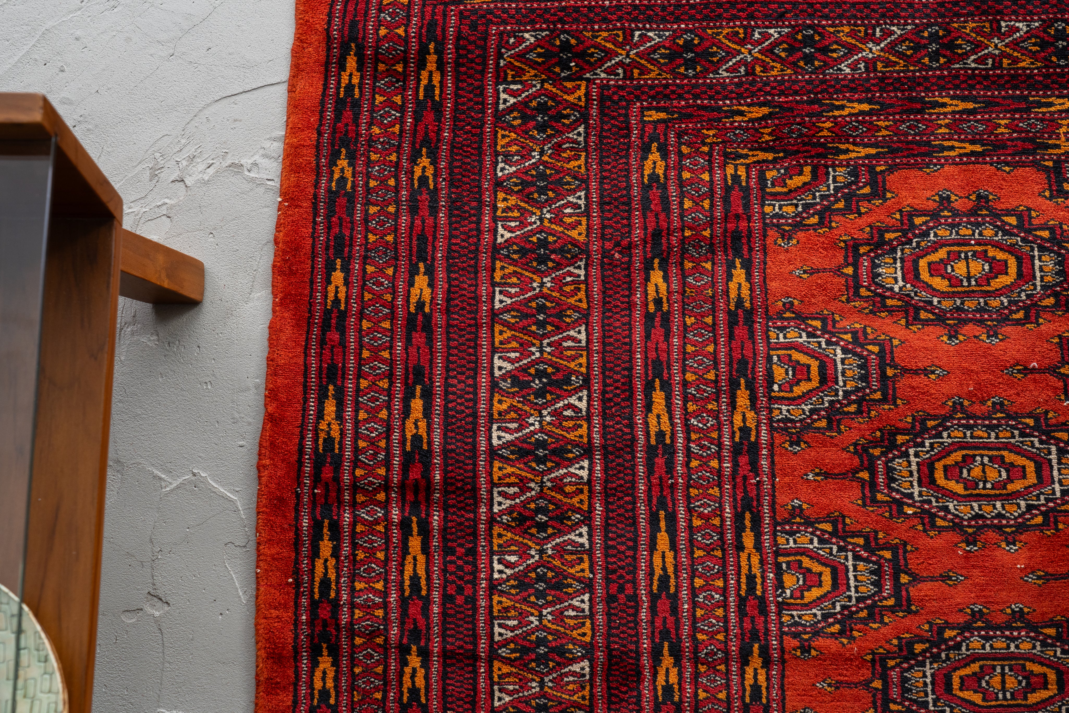 パキスタン産 1980年代 パキスタンラグ】手織り絨毯-アンティークラグ