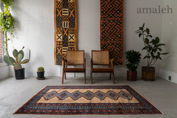 LARGE SIZEのヴィンテージラグ・トライバルラグ・手織り絨毯