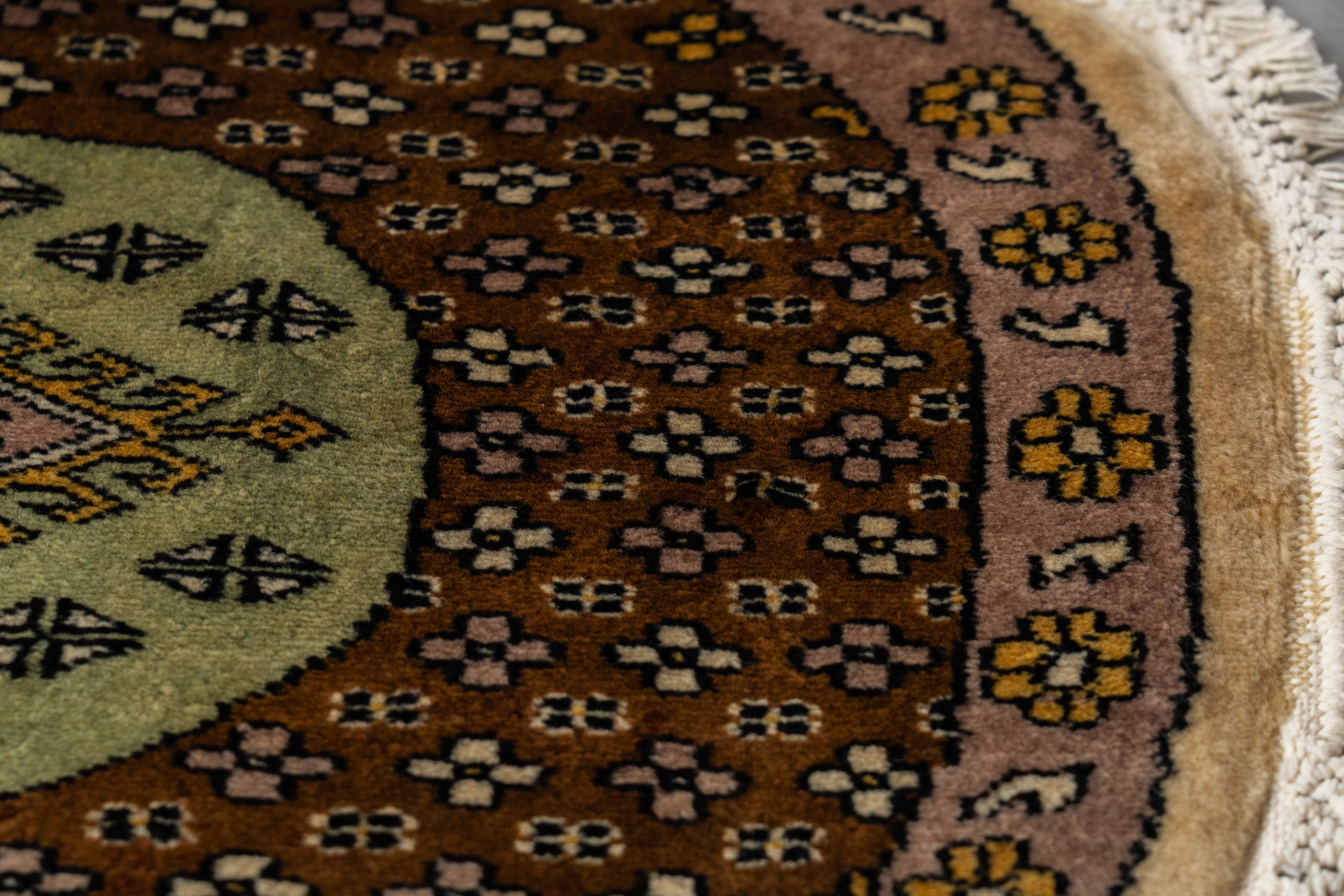 パキスタン産 1990年代 パキスタンラグ】手織り絨毯-アンティークラグ