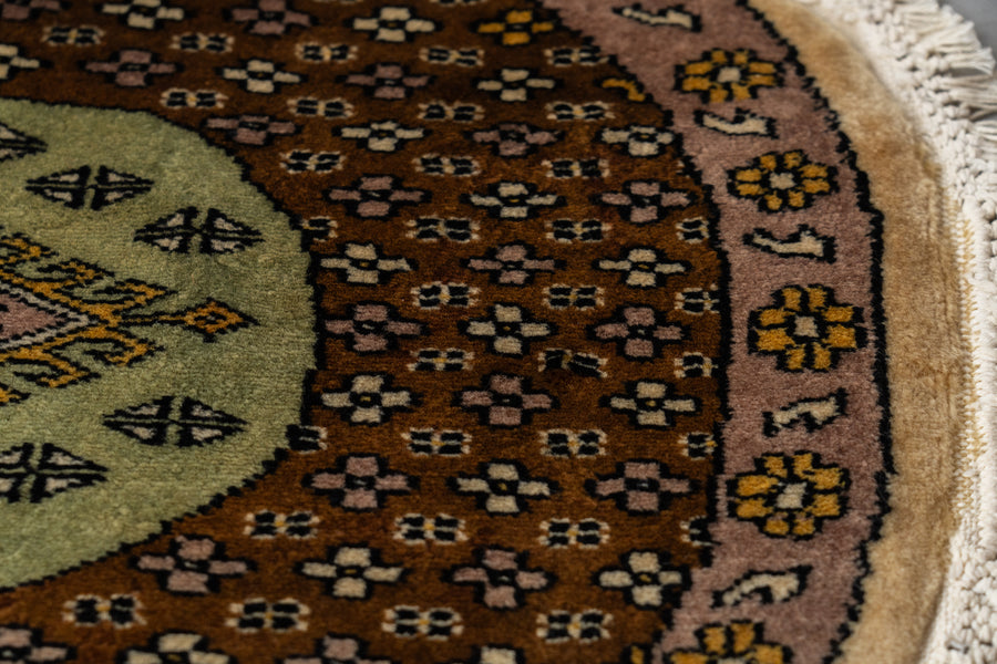 パキスタン産 1990年代 パキスタンラグ】手織り絨毯-アンティークラグ