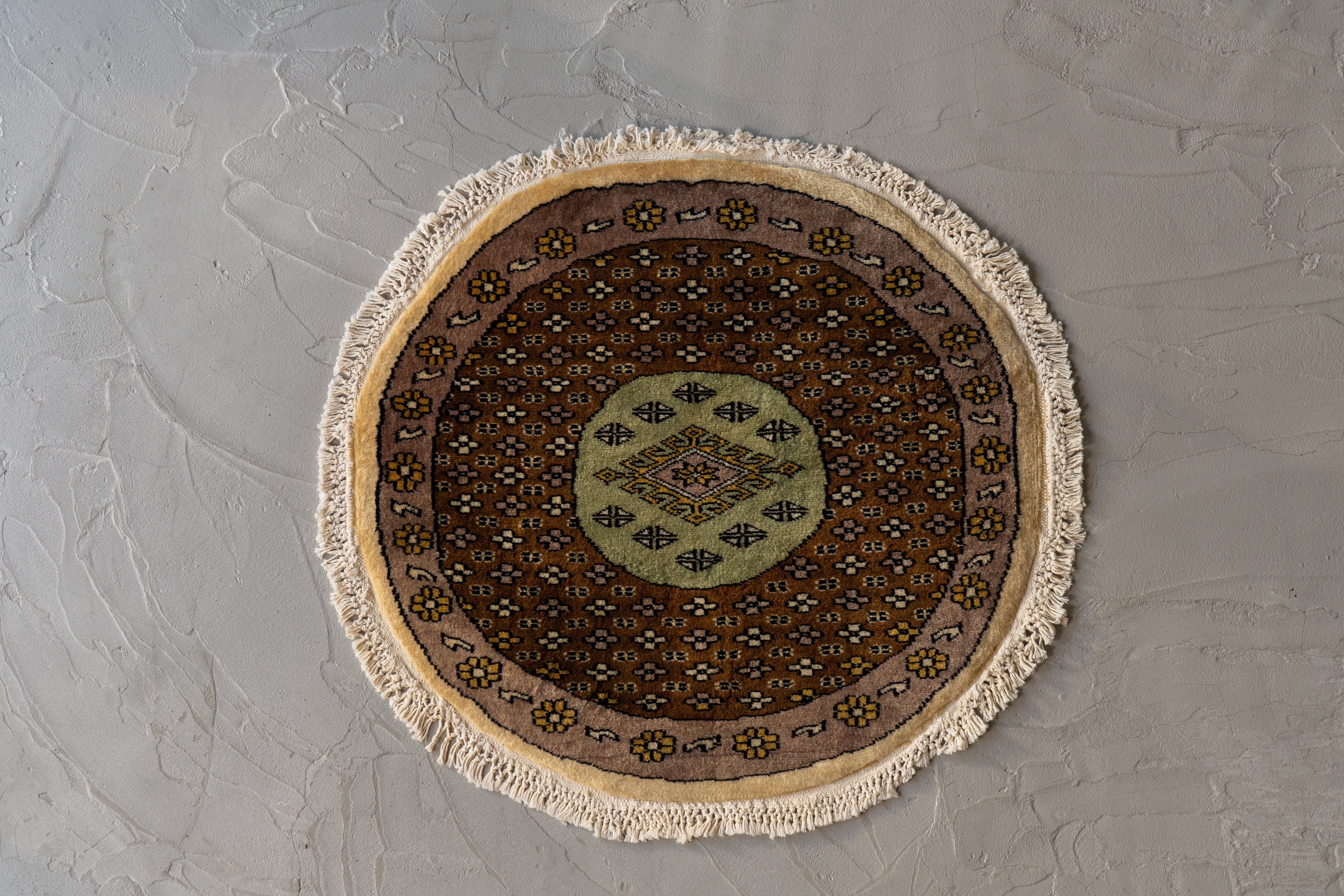 パキスタン産 1990年代 パキスタンラグ】手織り絨毯-アンティークラグ