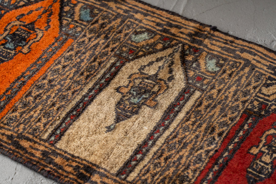 ラグ ヴィンテージ パキスタン パキスタン産 1990年代 パキスタンラグ】手織り絨毯-アンティークラグ