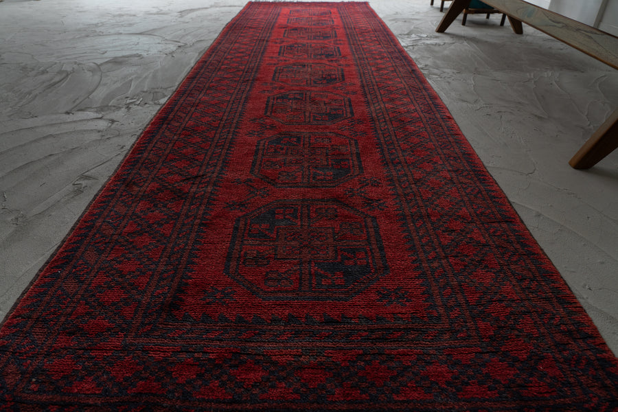 アフガニスタン産 1980年代 トルクメンラグ】トライバルラグ