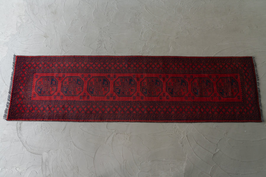 トライバルラグ アフガニスタン トルクメン 1980年代 128×88cm トライバルラグ [アレハジャ] アフガニスタン産 / 1980年代