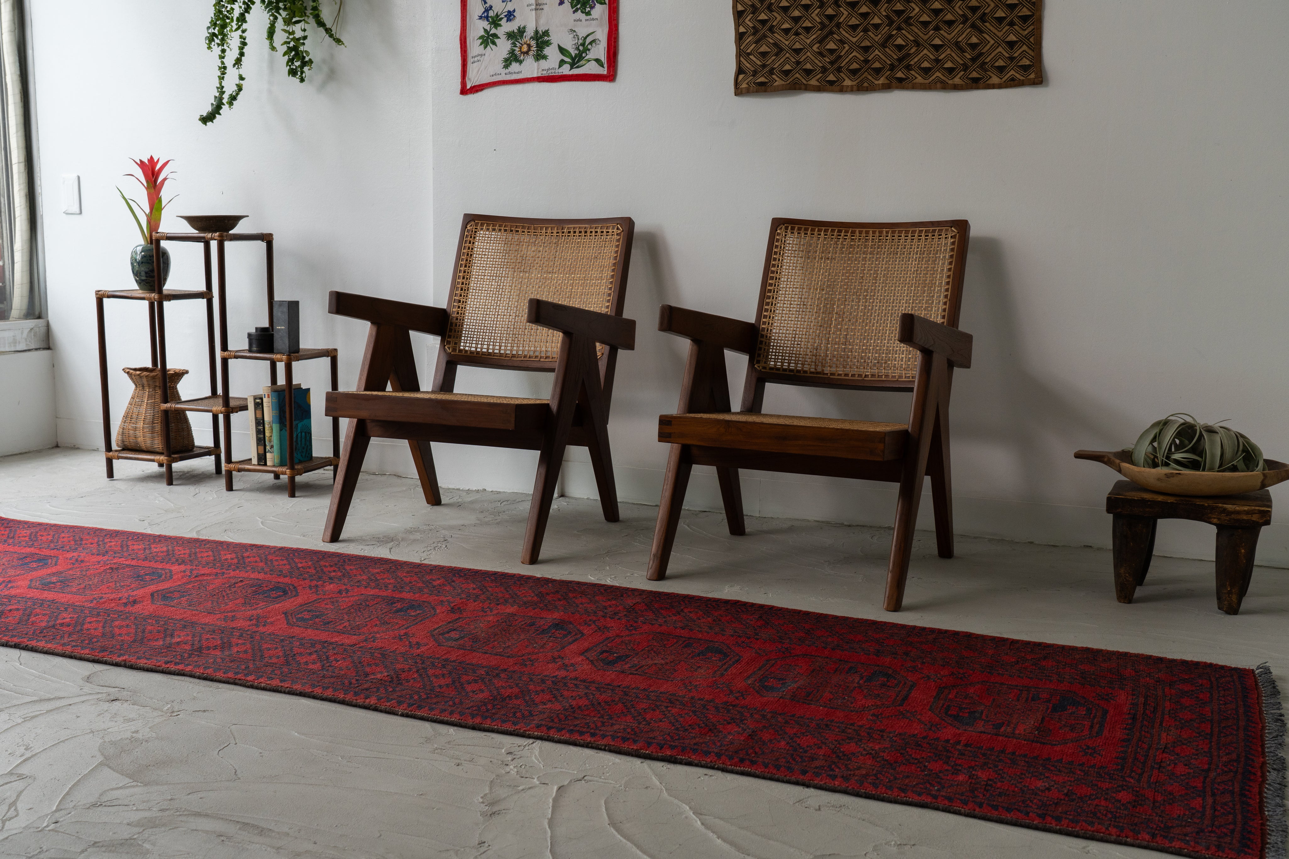 トライバルラグ アフガニスタン トルクメン 1980年代 128×88cm アフガニスタン産 1980年代 トルクメン族 トルクメンラグ ギュル文様