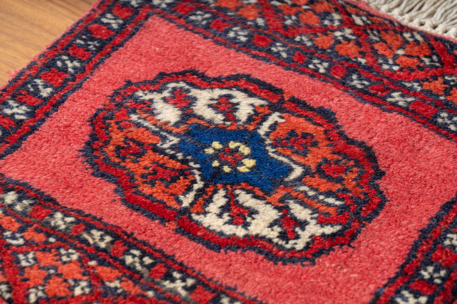  パキスタン産　1990年代　ミニラグ　ヴィンテージミニラグ　小さなサイズの絨毯　ヴィンテージラグ　手織り絨毯　ヴィンテージラグ専門店amaleh 通販