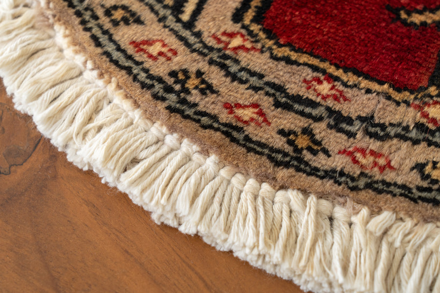 パキスタン産 1990年代 ヴィンテージミニラグ】手織り絨毯