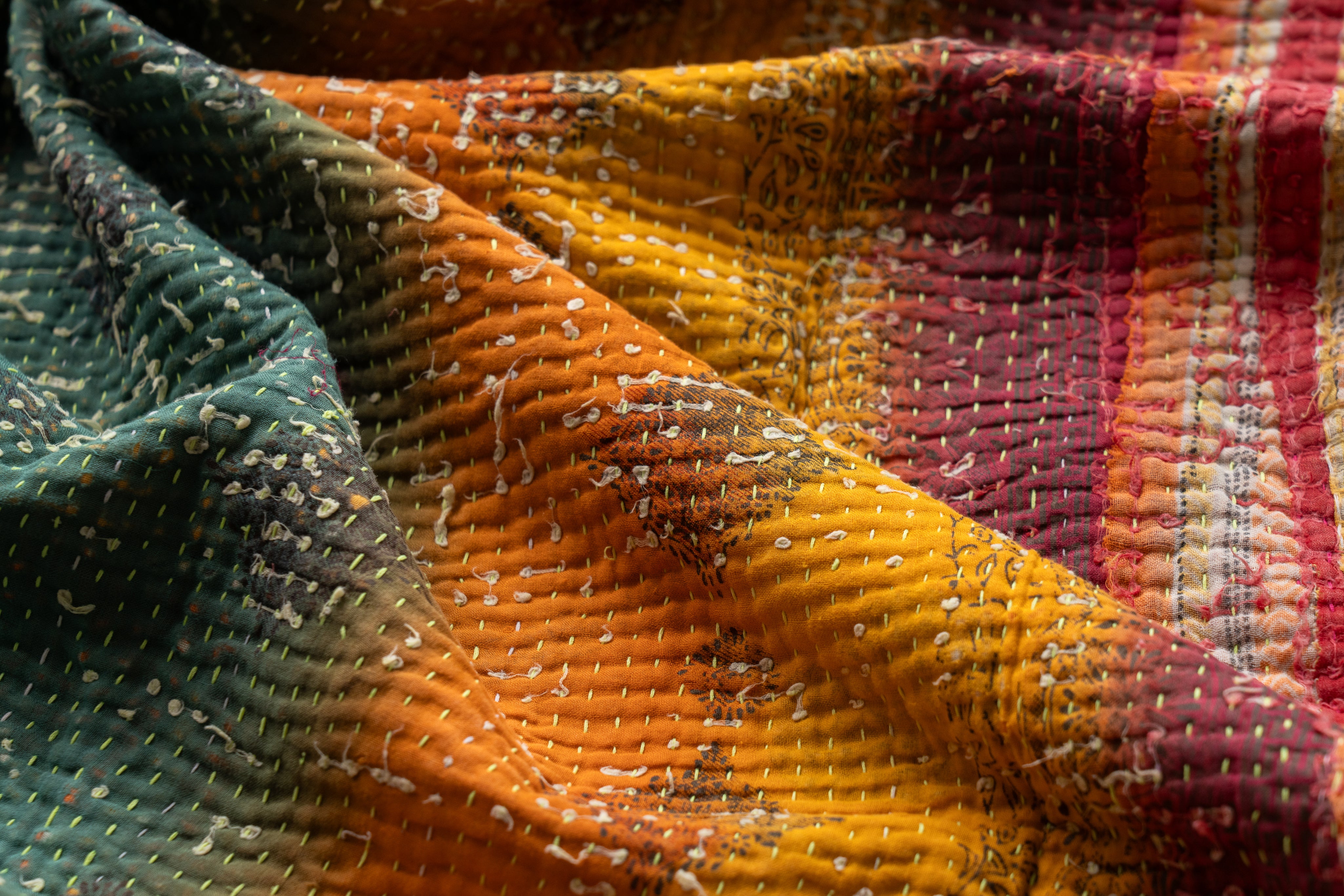 インド産 ヴィンテージ カンタキルト】ラリーキルト 専門店 amaleh 通販