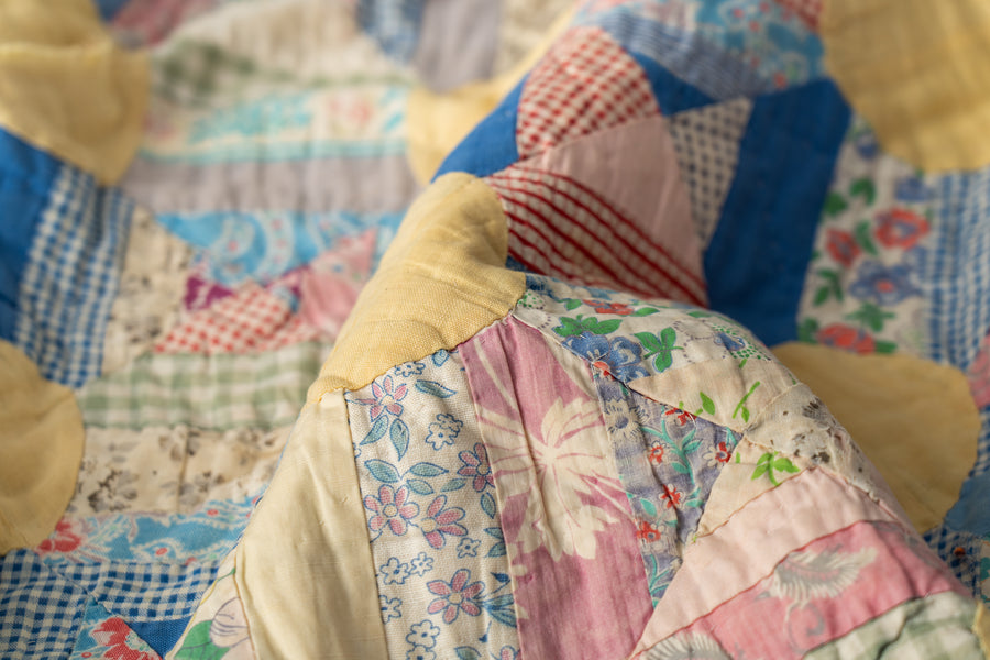 アンティークキルト　パッチワーク U.S.ヴィンテージ-アメリカンキルト・パッチワークキルト