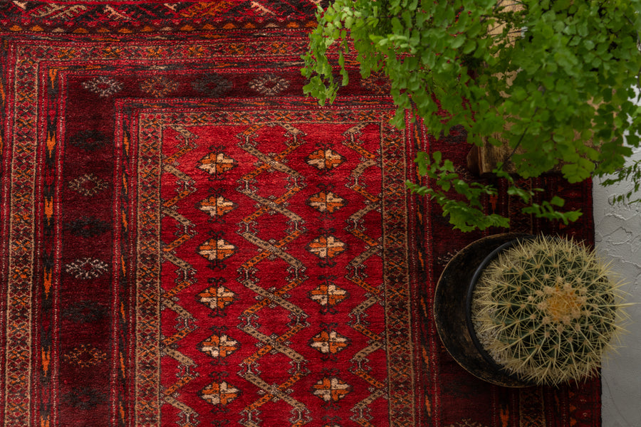 ヴィンテージラグ アフガニスタン絨毯 トルクメン トライバル