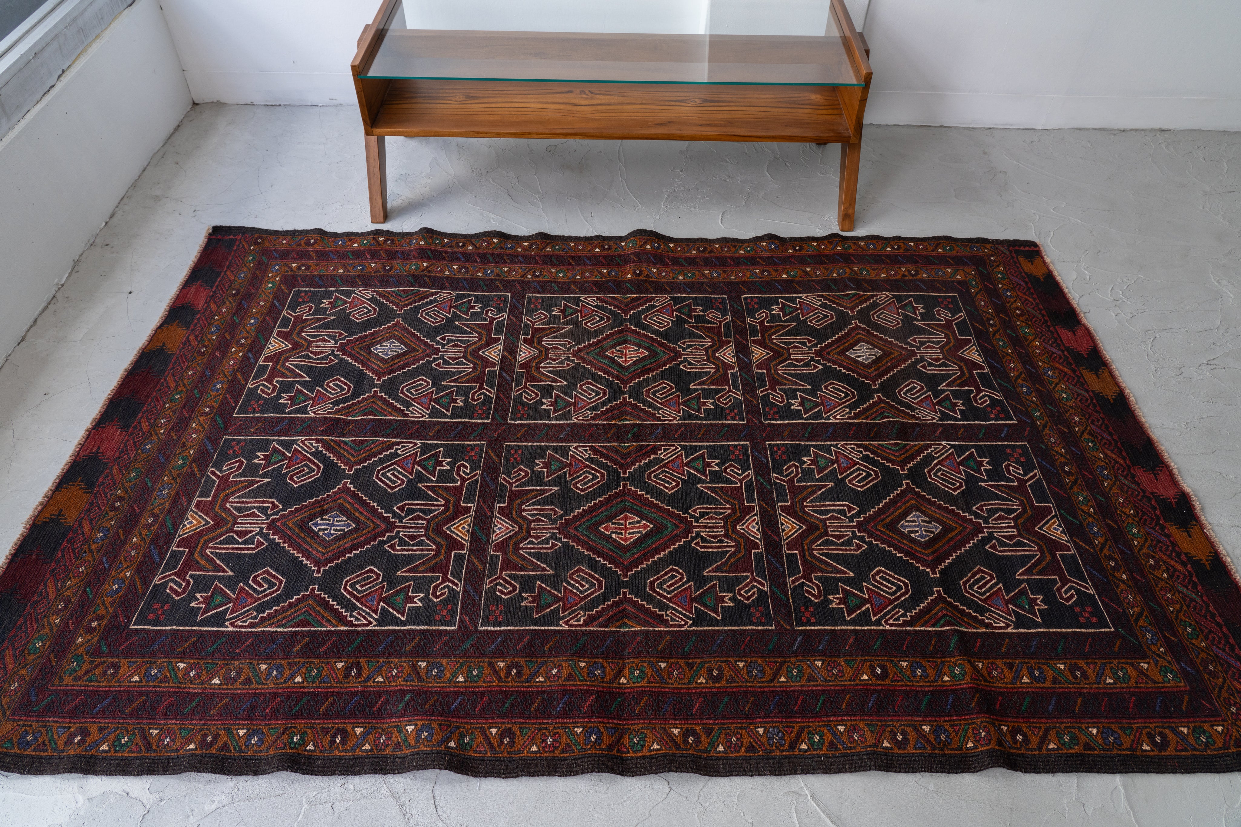 アフガニスタン 2000年代 キリム】バルーチ族-ヴィンテージラグ