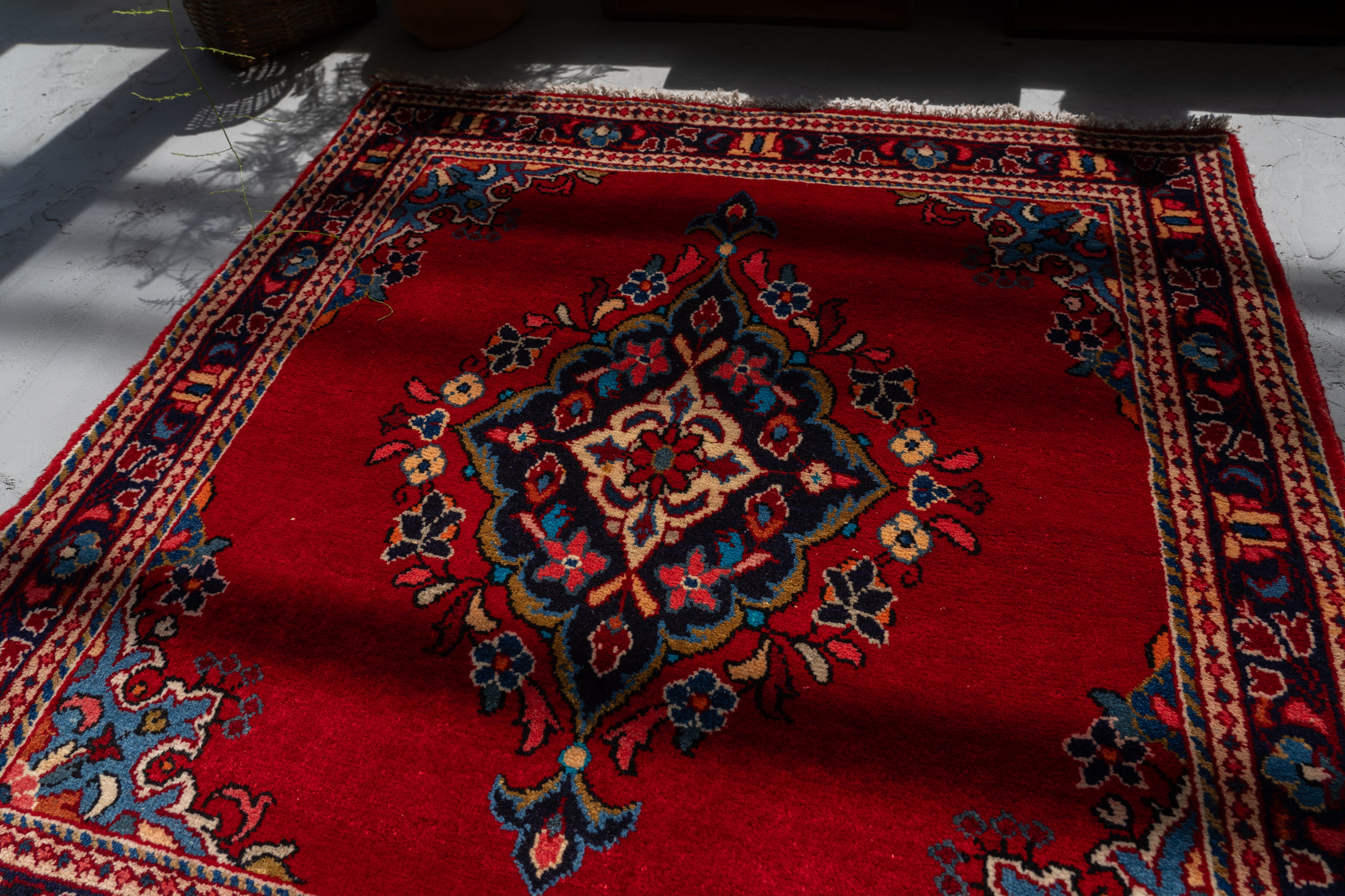 イラン産 1990年代 ヴィンテージラグ】ペルシャ絨毯 -ヴィンテージラグ