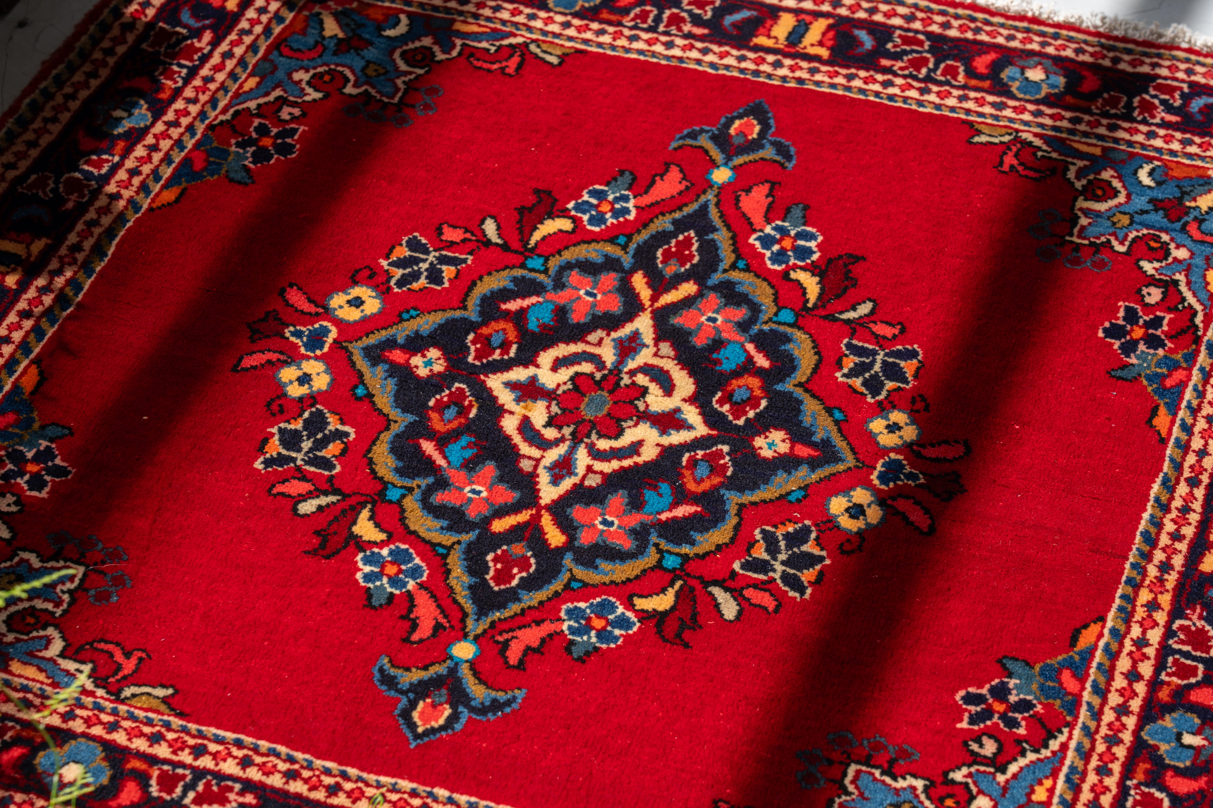 イラン産 1990年代 ヴィンテージラグ】ペルシャ絨毯 -ヴィンテージラグ