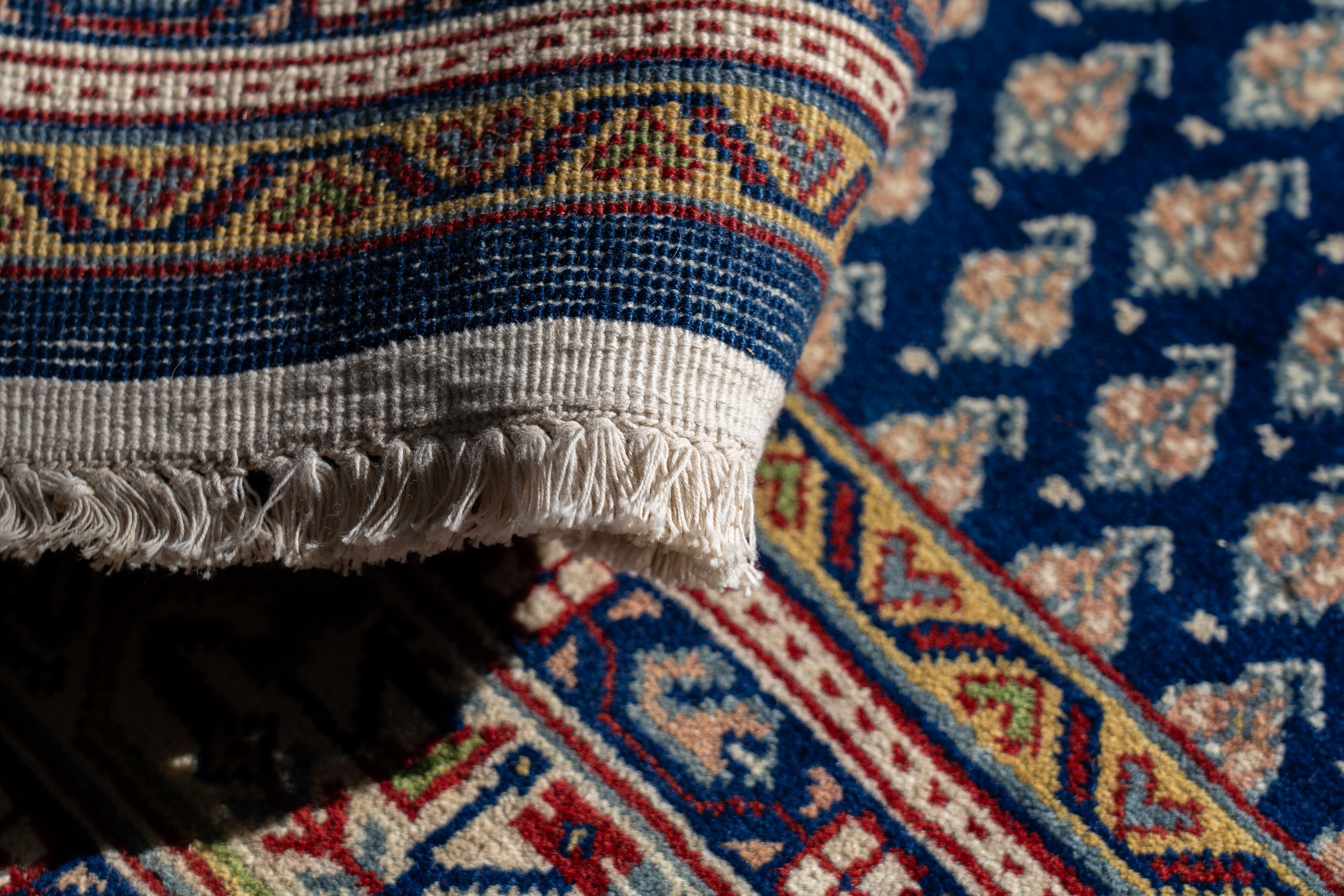 インド産 1990年代 ヴィンテージギャッベ】手織り絨毯-ヴィンテージ