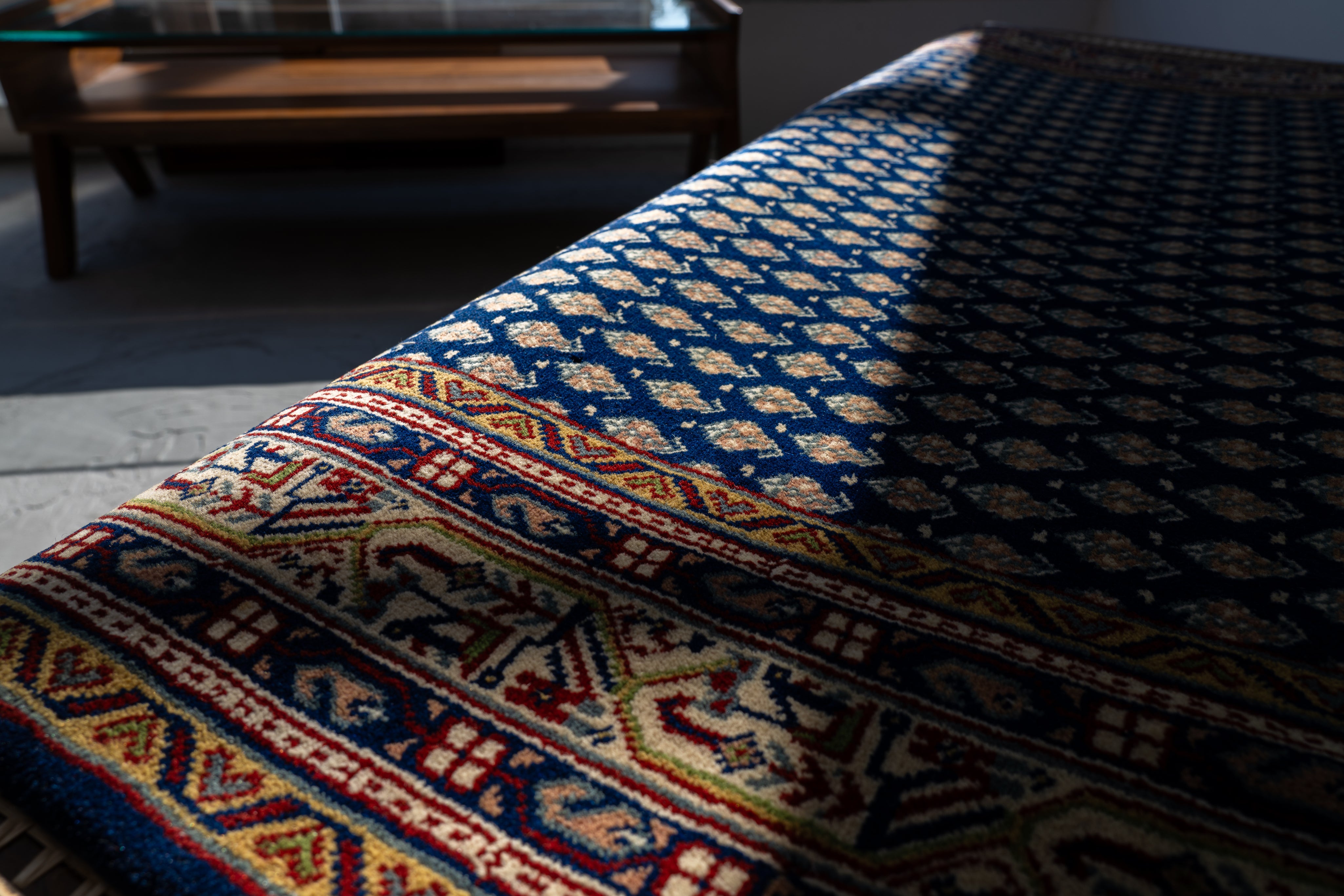 インド産 1990年代 ヴィンテージギャッベ】手織り絨毯-ヴィンテージ