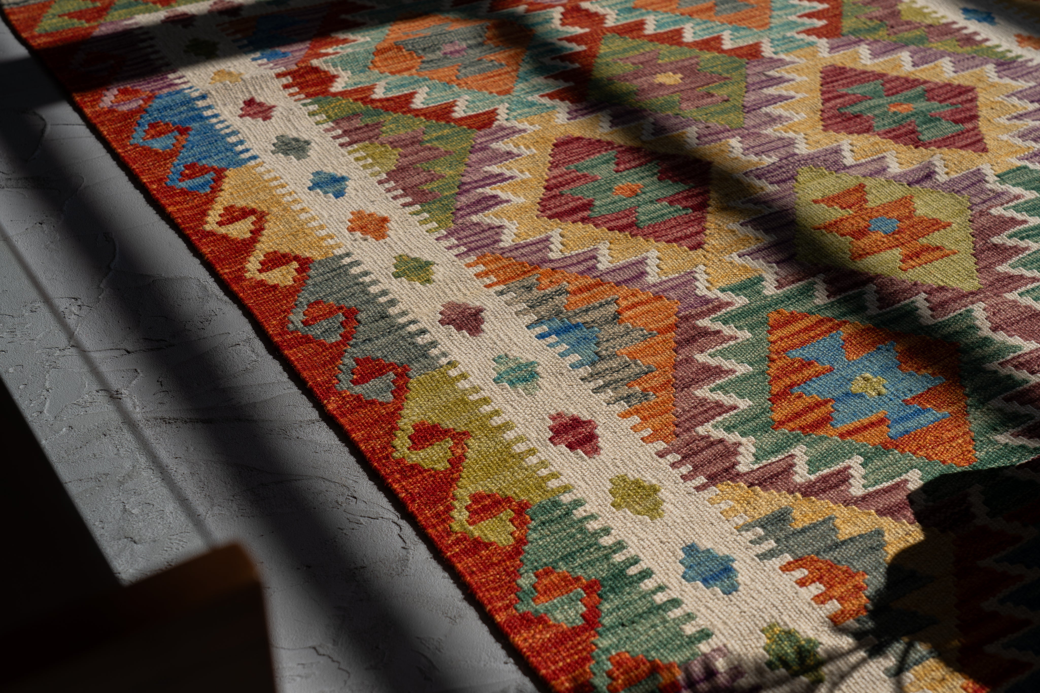 アフガニスタン産 2000年代 ヴィンテージラグ】ホドラングキリム