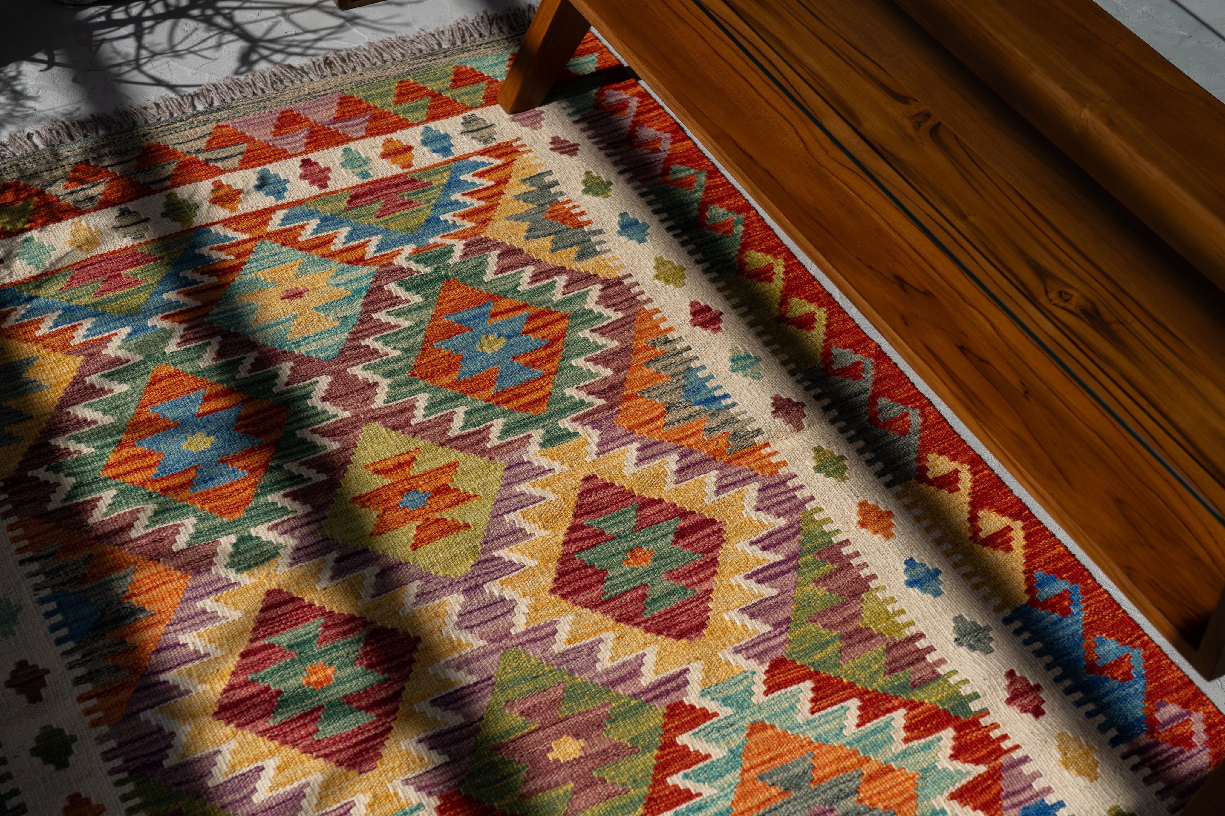 アフガニスタン産 2000年代 ヴィンテージラグ】ホドラングキリム