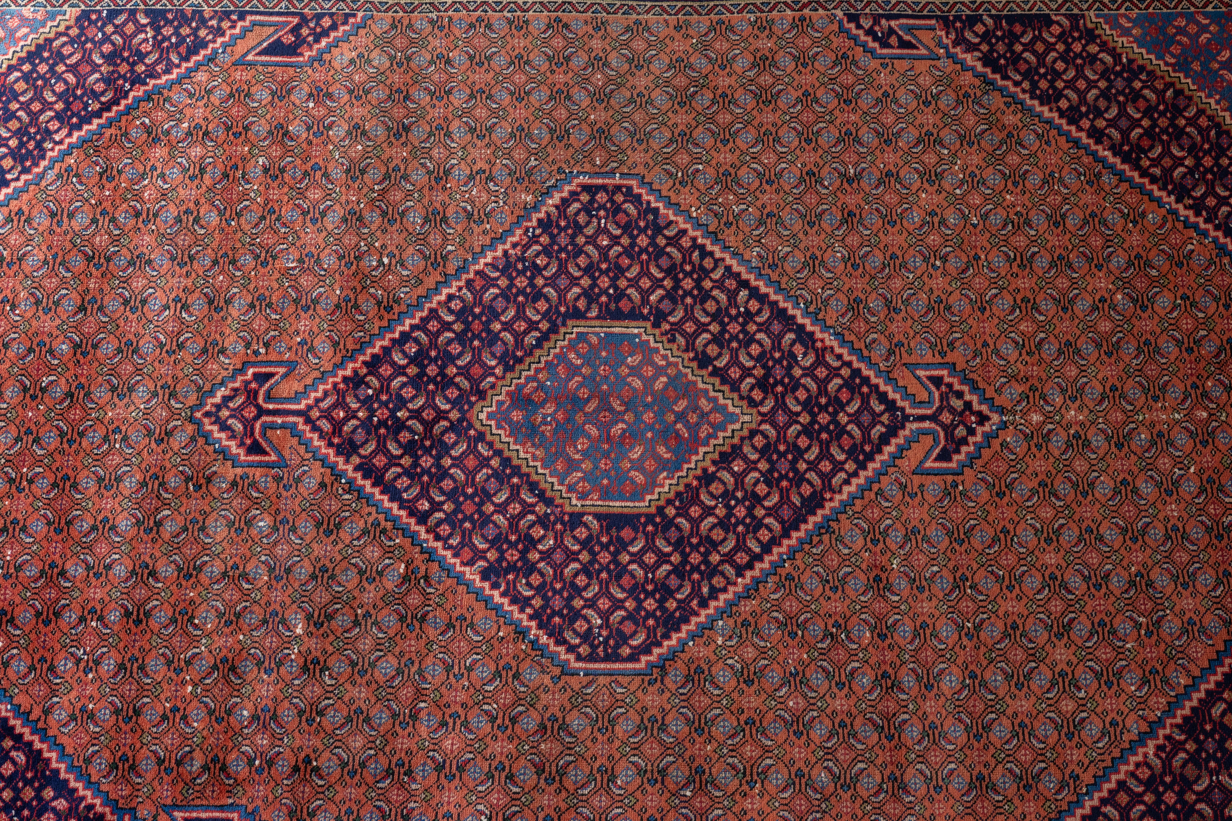 イラン産 1980年代 ヴィンテージペルシャラグ】手織り絨毯