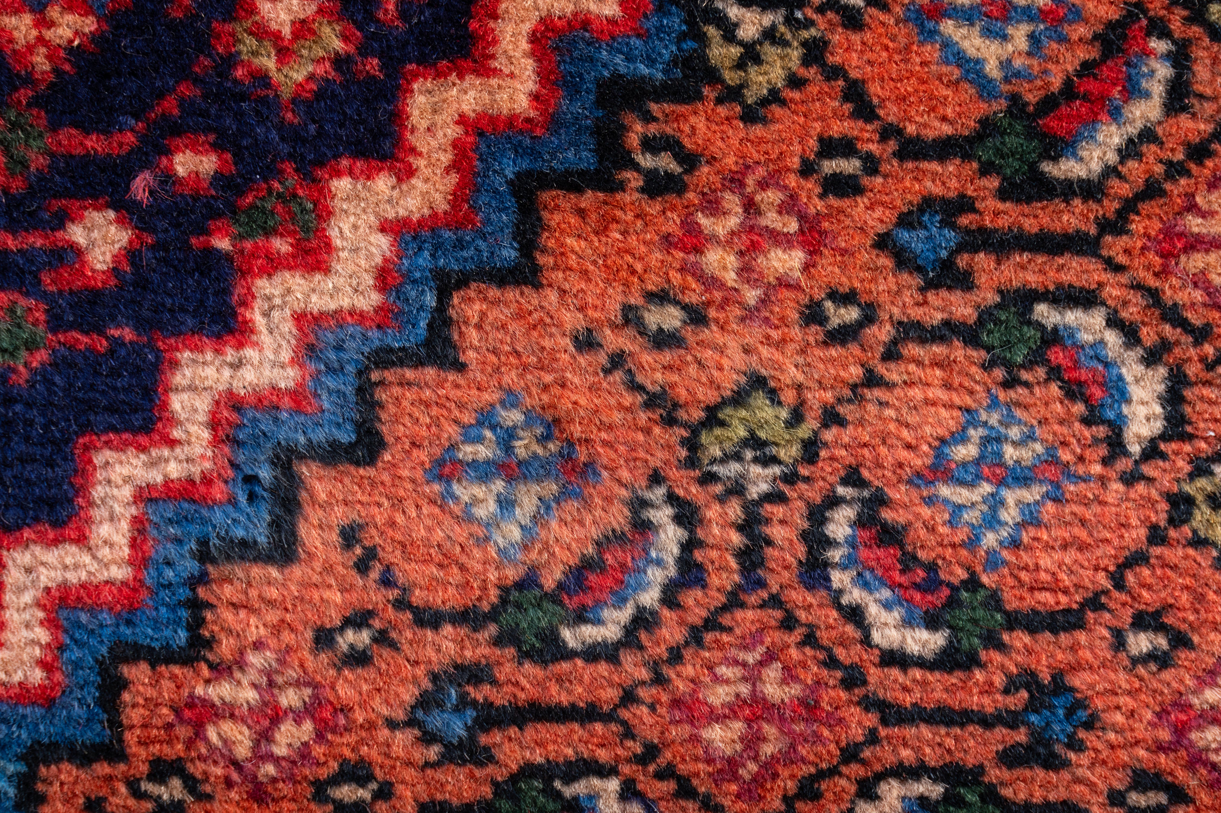 イラン産 1980年代 ヴィンテージペルシャラグ】手織り絨毯