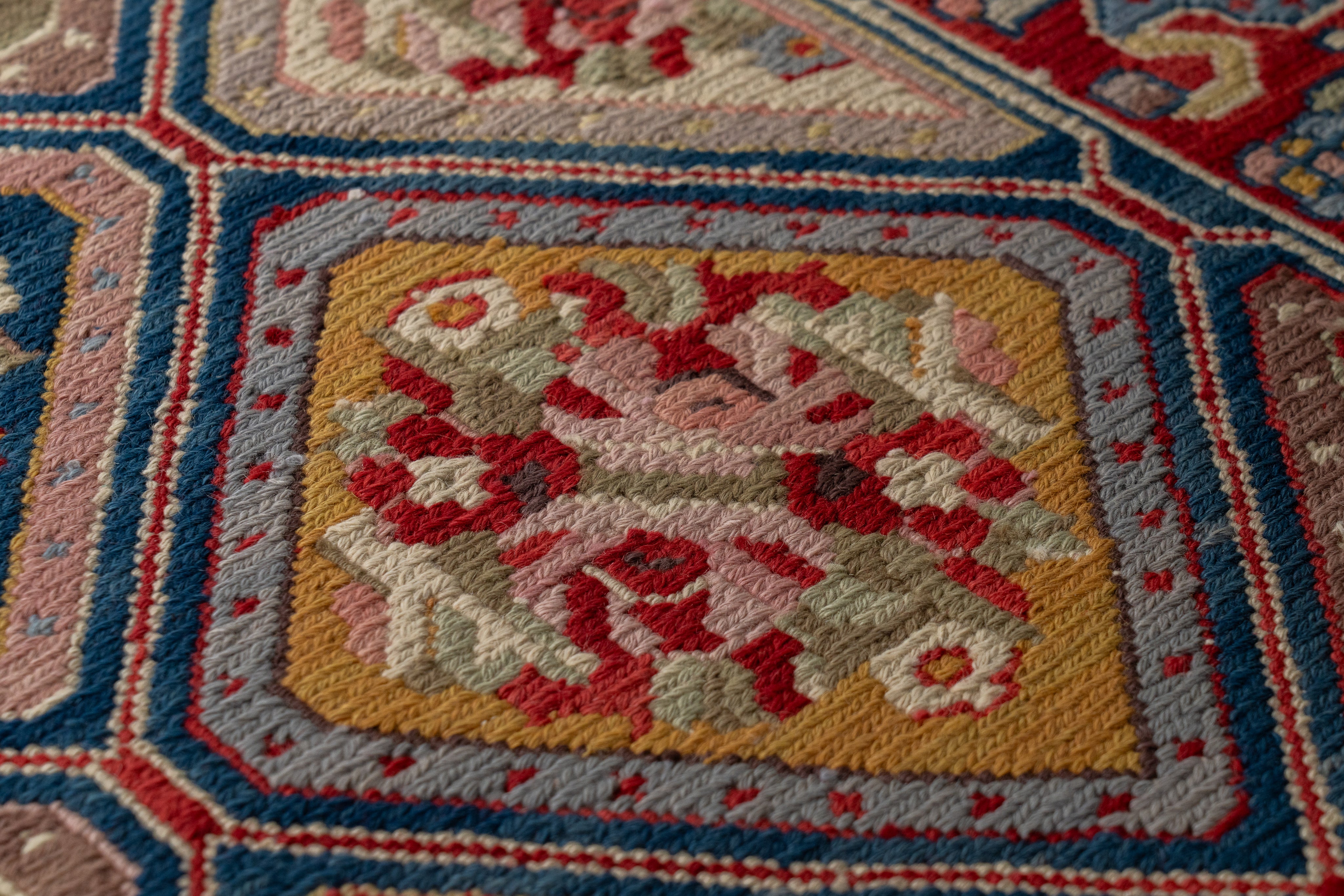 ブルガリア産 1980年代 ヴィンテージキリム】ヴィンテージラグ