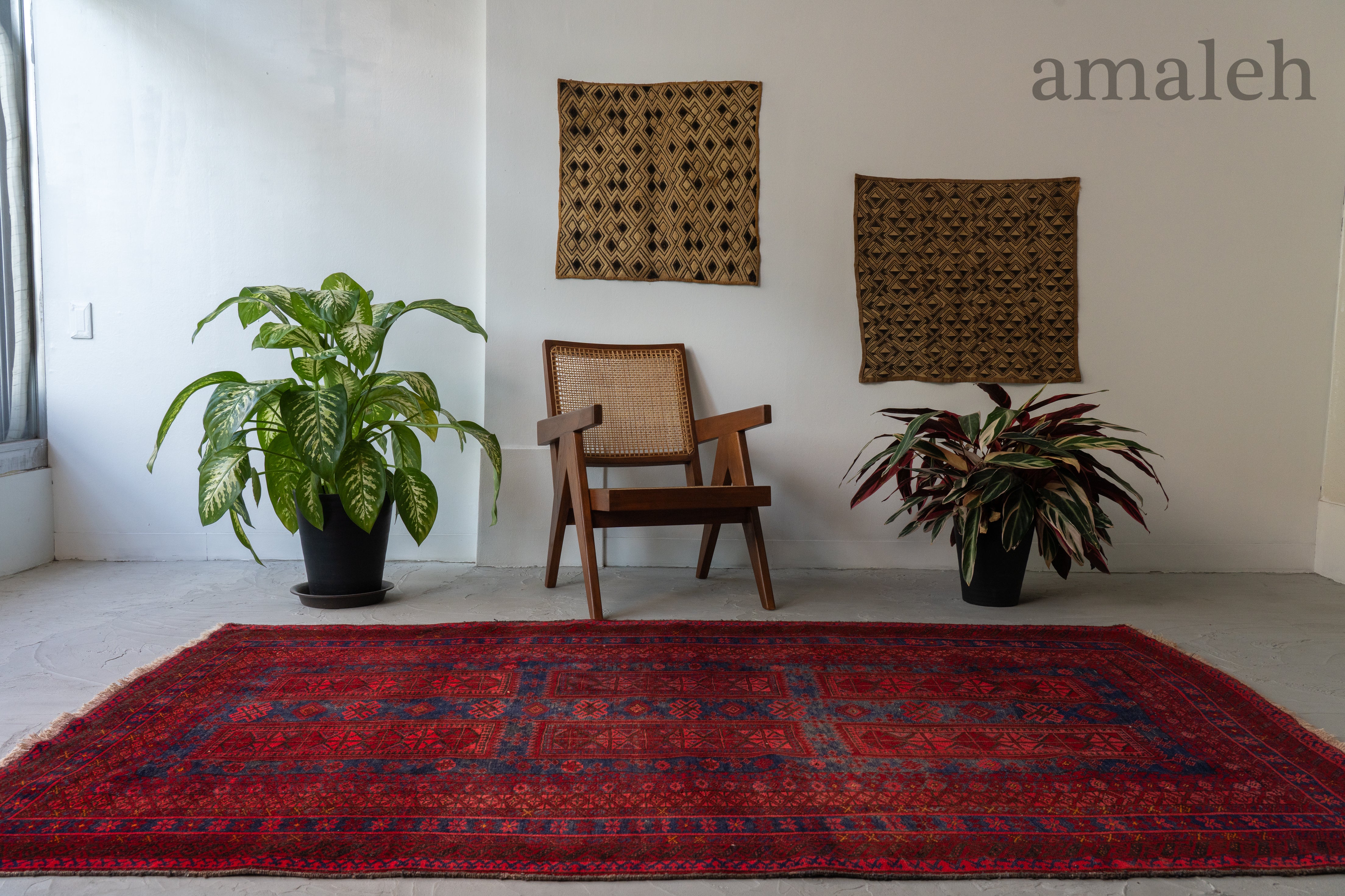 アフガニスタン産 1980年代 ヴィンテージラグ】ペルシャ絨毯