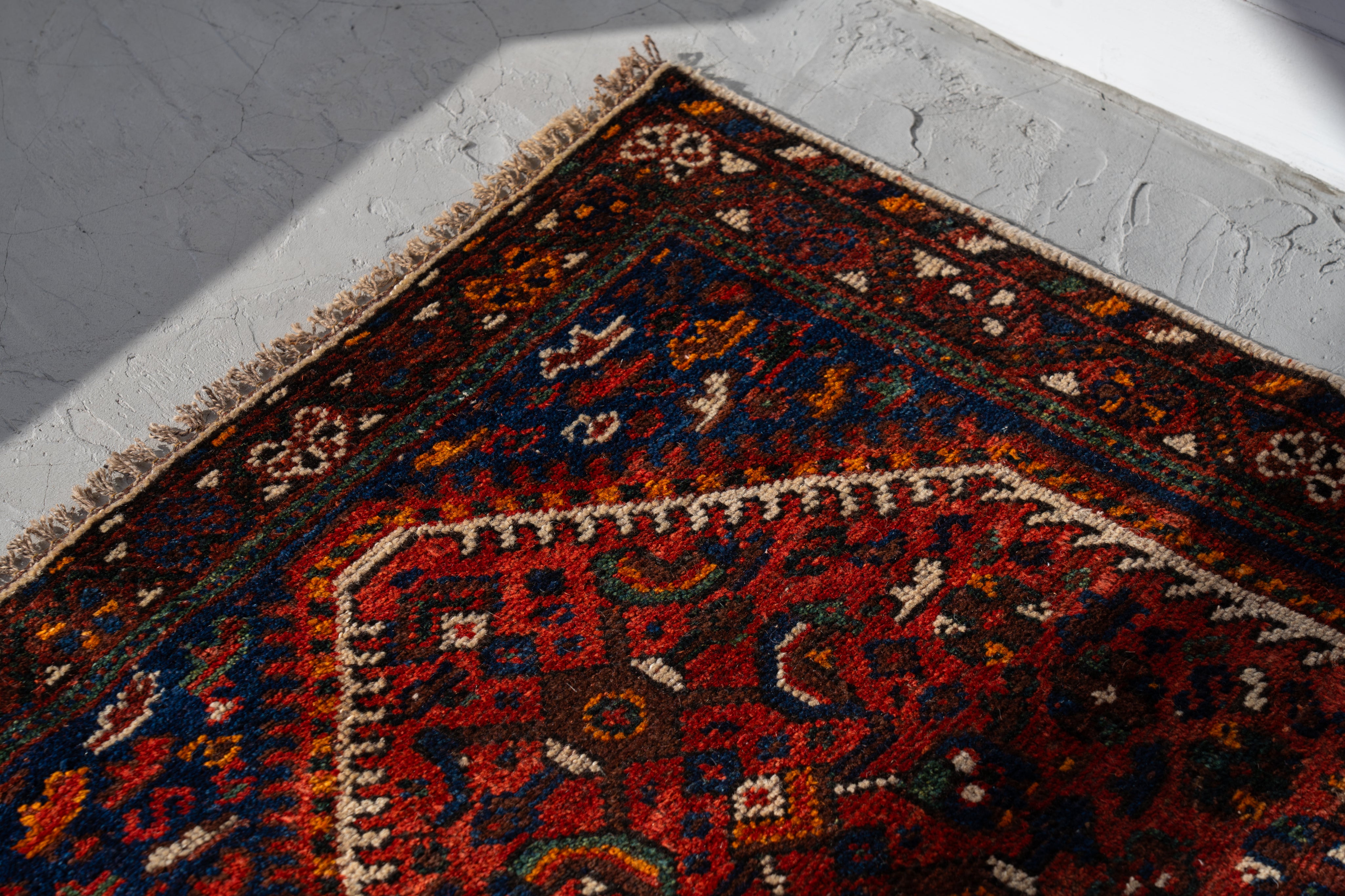 イラン産 1950年代 オールドラグ】ヴィンテージペルシャ絨毯