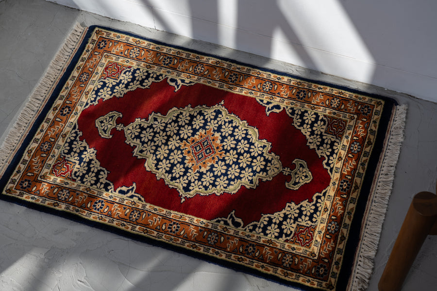 パキスタン産 1990年代 ヴィンテージラグ】パキスタンラグ