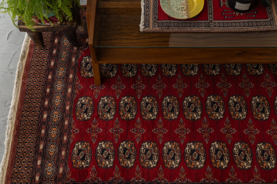 パキスタン産 1980年代 手織り絨毯】パキスタンラグ-ヴィンテージラグ パキスタン産 1980年代 手織り絨毯】パキスタンラグ-ヴィンテージラグ