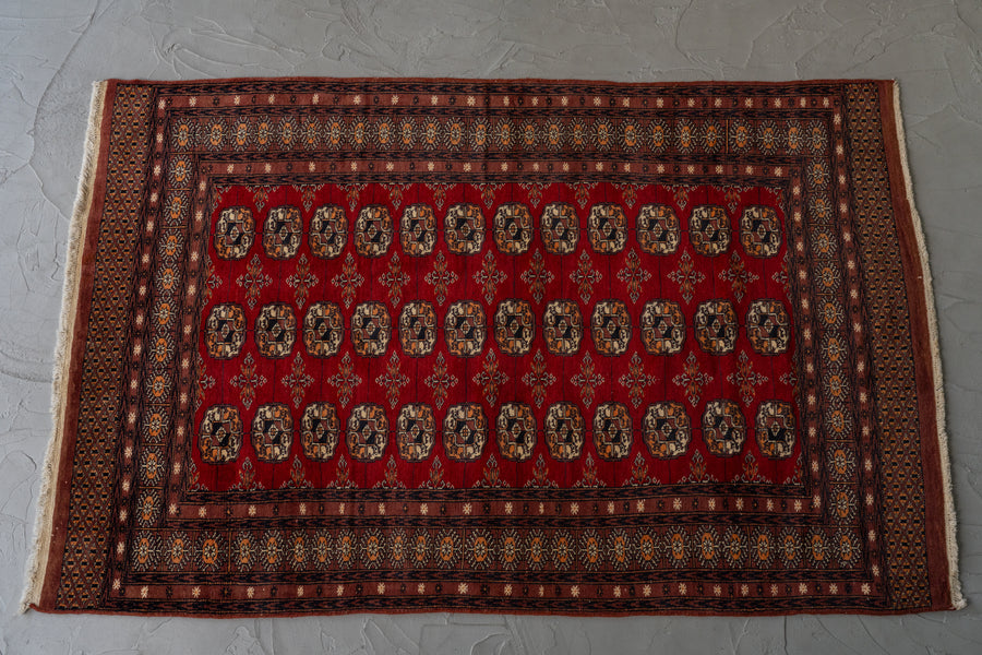 パキスタン産 1980年代 手織り絨毯】パキスタンラグ-ヴィンテージラグ パキスタン産 1980年代 手織り絨毯】パキスタンラグ-ヴィンテージラグ