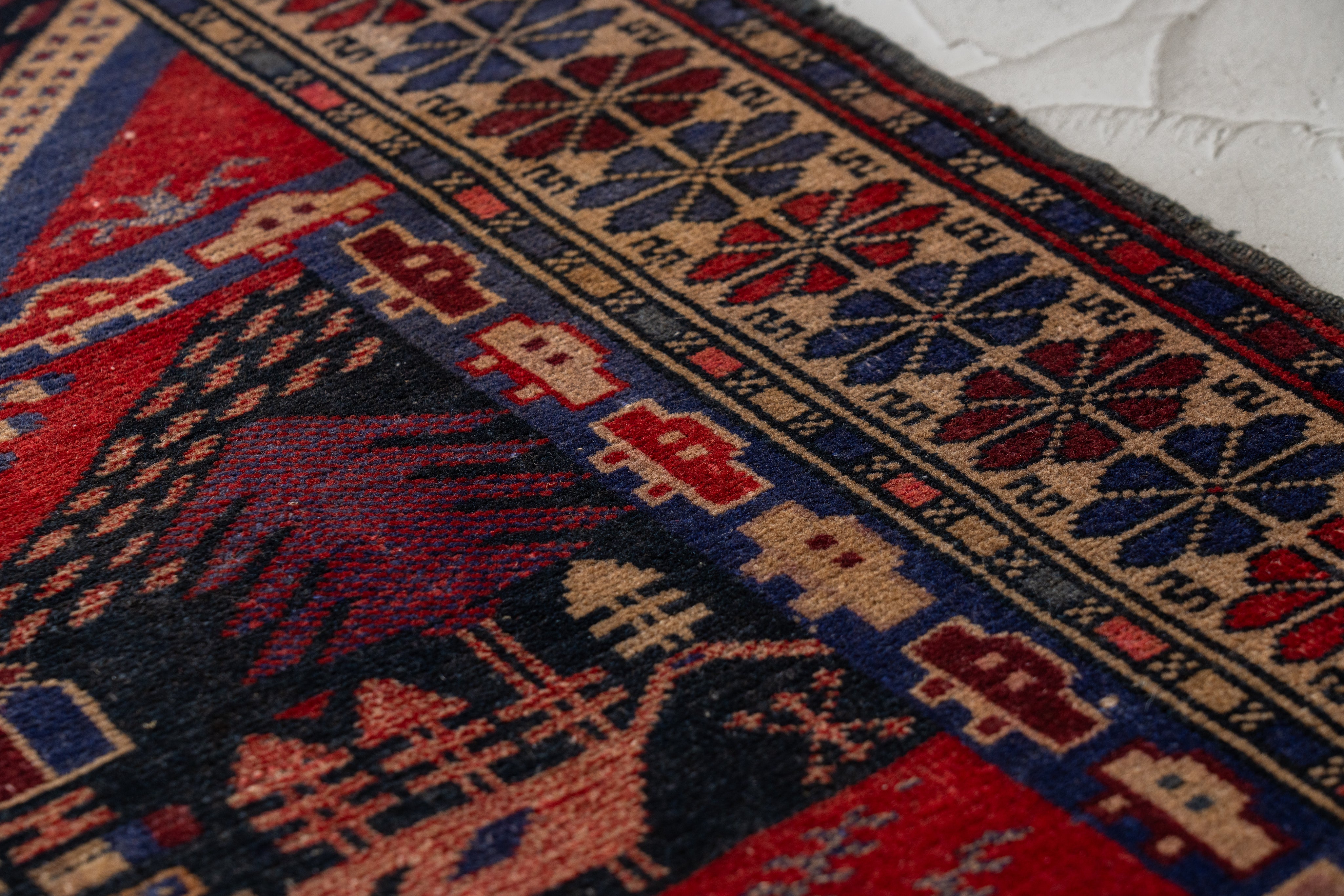 アフガニスタン産 1990年代 手織り絨毯】トライバルラグ-ヴィンテージ