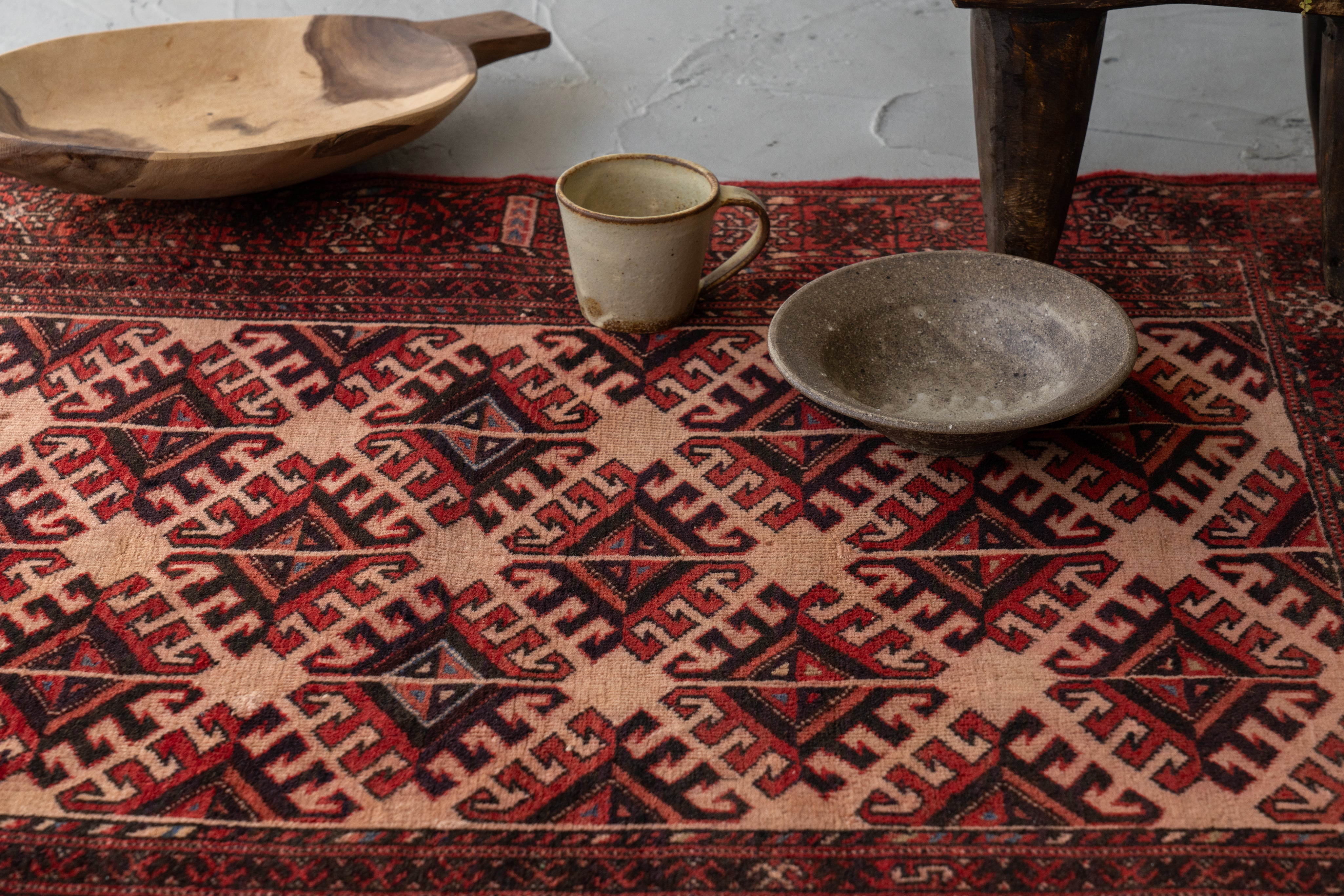 トライバルラグ　マルダリ　バルーチ族　ヴィンテージラグ　美品 アフガニスタン産 1980年代 バルーチラグ】トライバルラグ