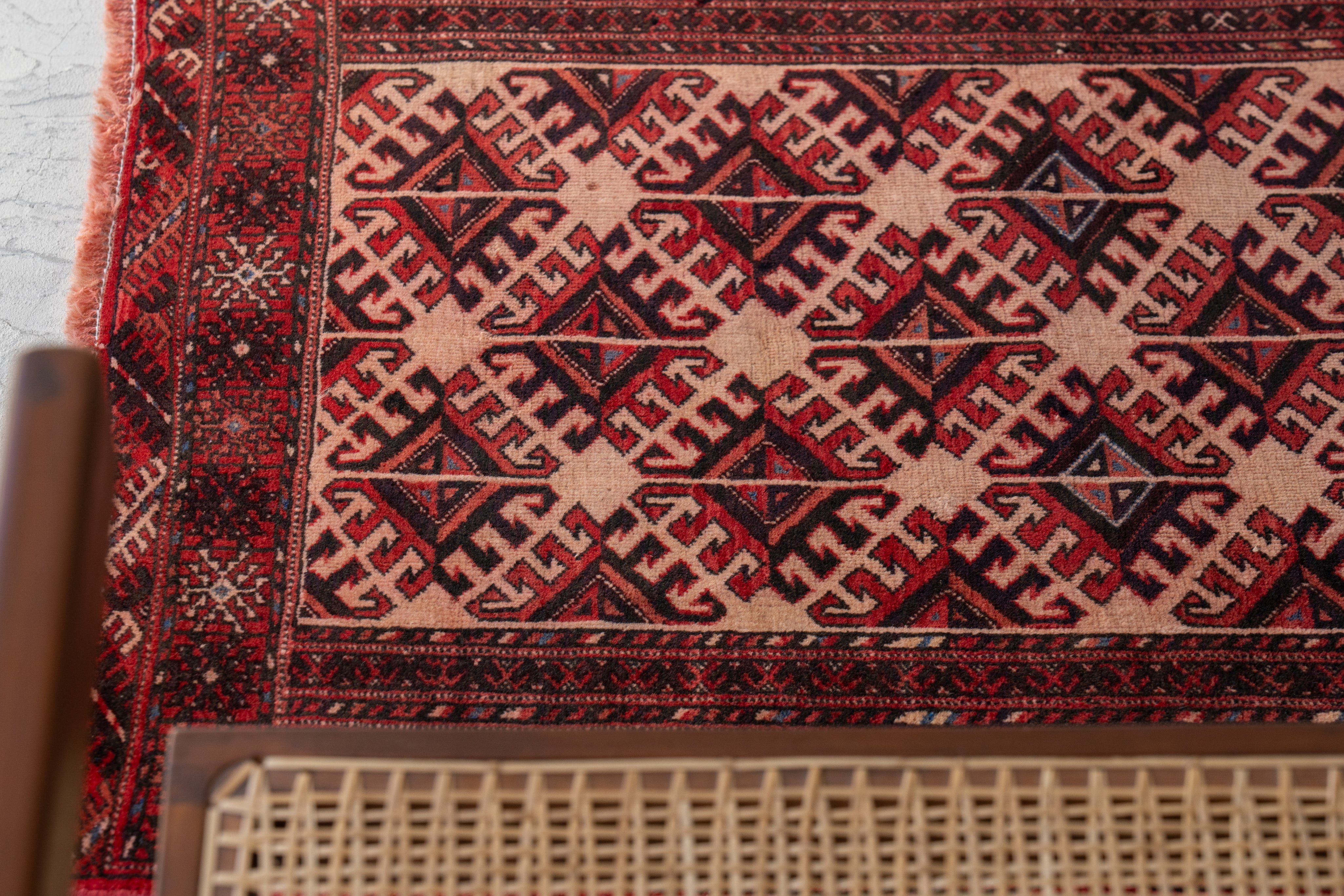 アフガニスタン産 1980年代 バルーチラグ】トライバルラグ