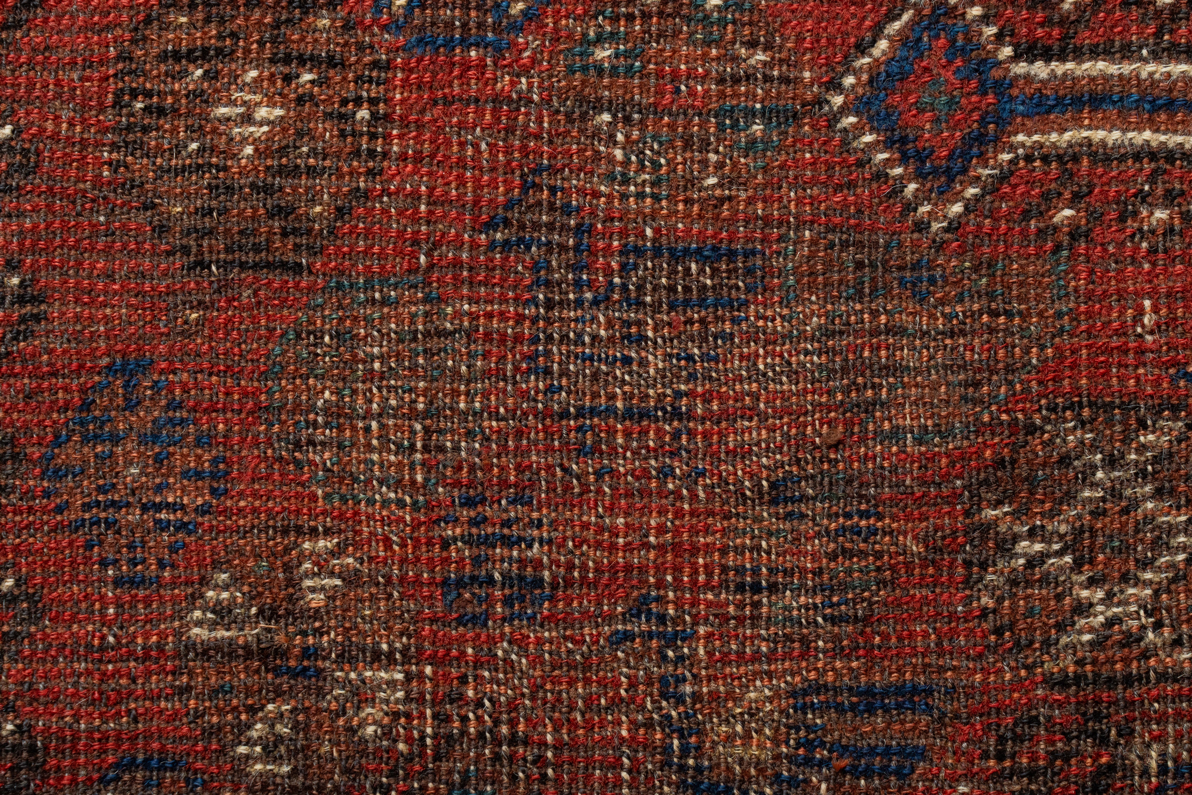 イラン産 1930年代 トライバルラグ】ペルシャ絨毯-ヴィンテージラグ