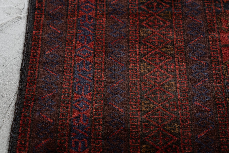 アフガニスタン産 1990年代 バルーチラグ】トライバルラグ