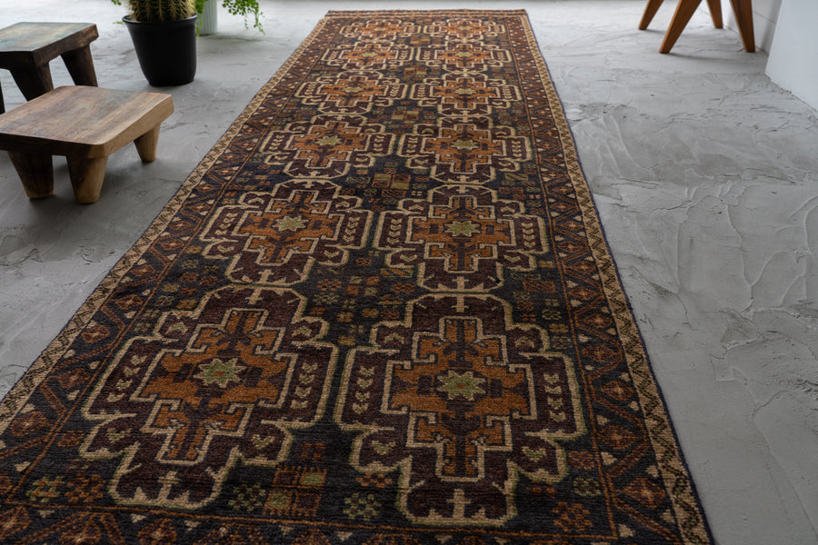 アフガニスタン産 1980年代 バルーチラグ】トライバルラグ