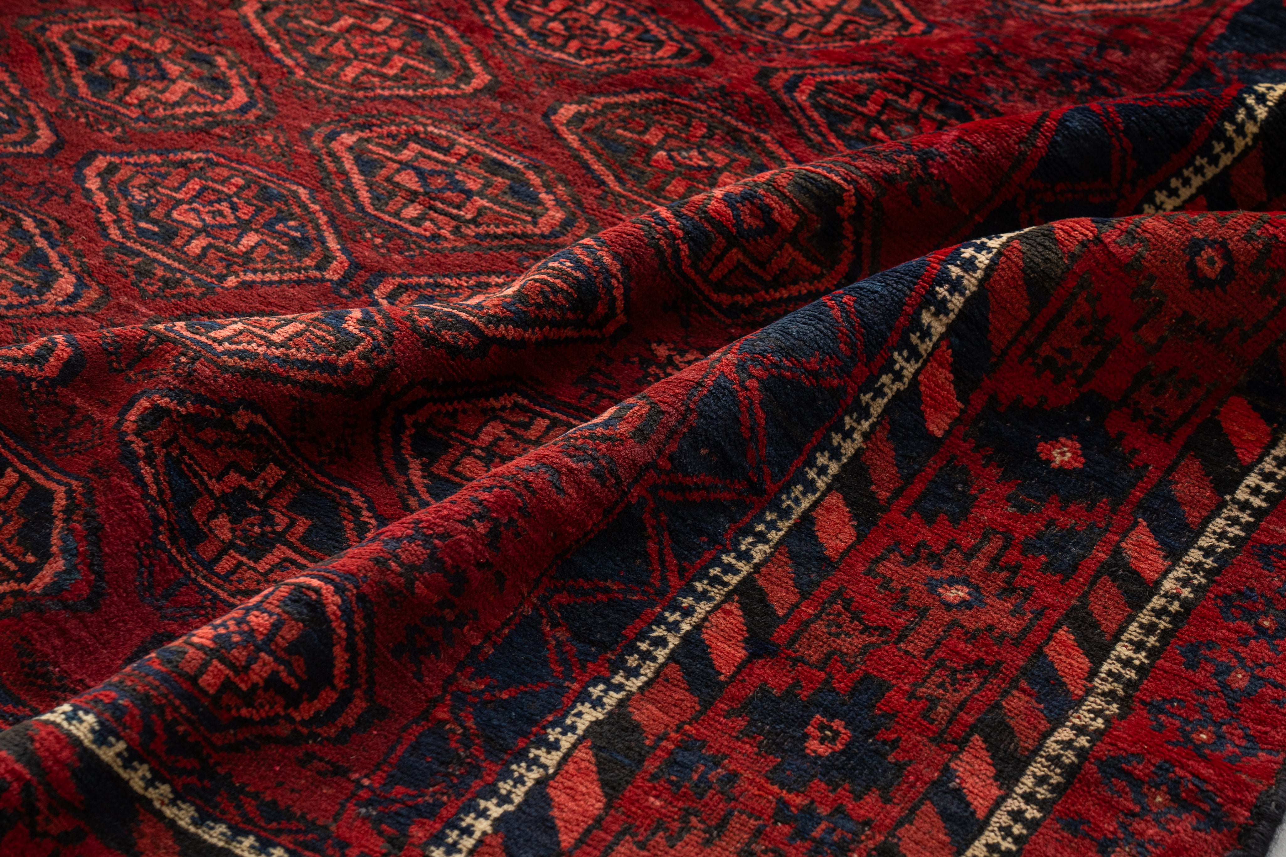 イラン産 1940年代 ヴィンテージトライバルラグ】ペルシャ絨毯