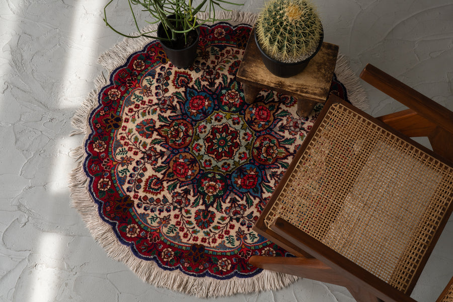 イラン産 1980年代 手織り絨毯】ペルシャ絨毯-ヴィンテージラグ専門店