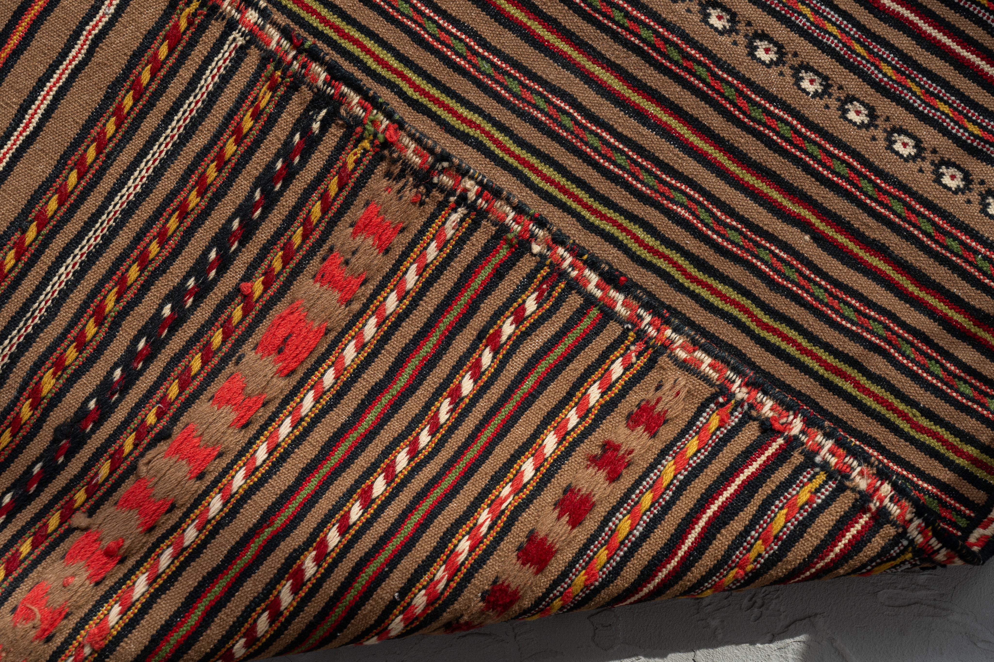 アフガニスタン 1990年代 キリム】トライバルラグ-ヴィンテージ