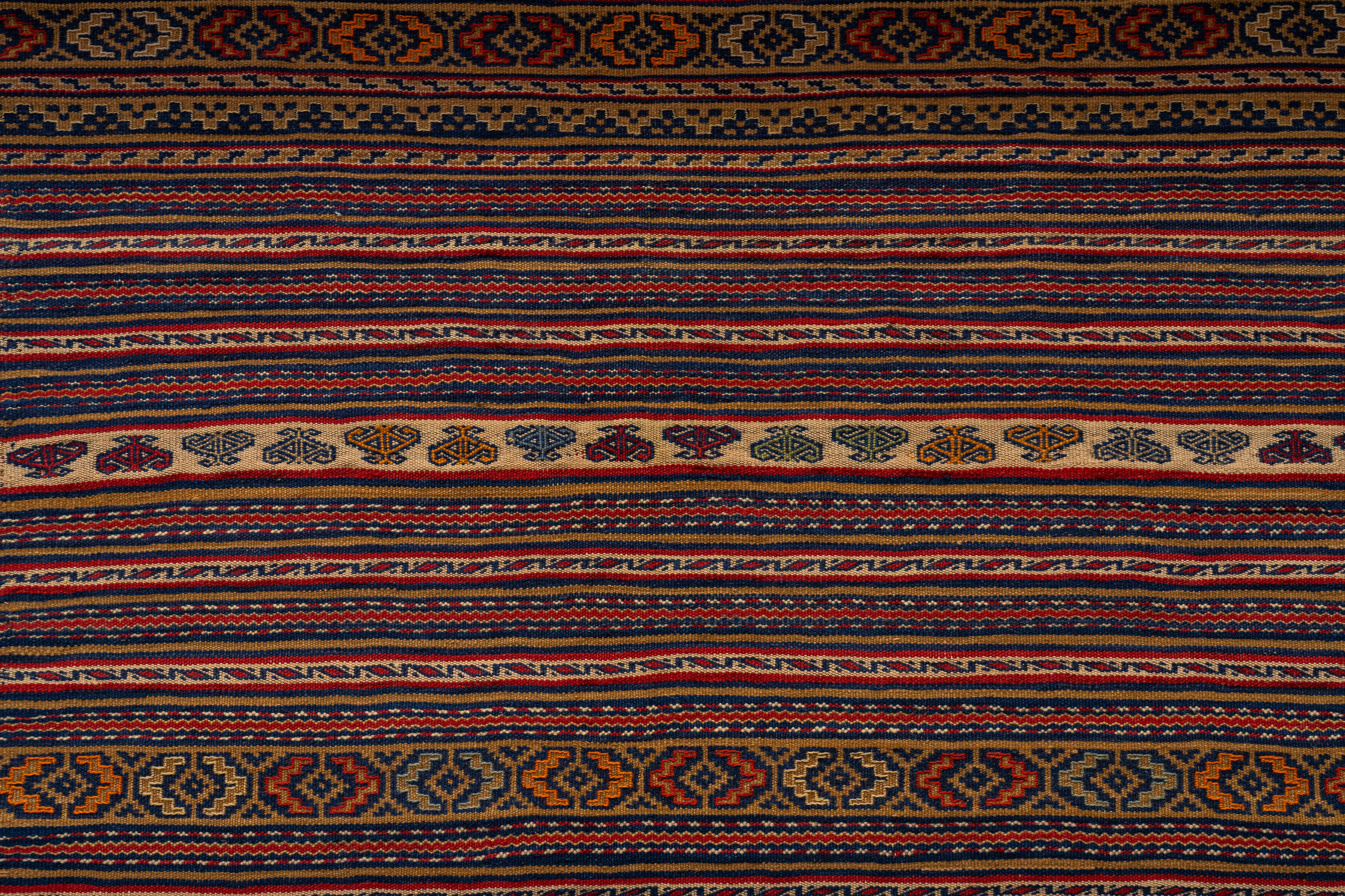 アフガニスタン 1990年代 キリム】トライバルラグ-ヴィンテージラグ