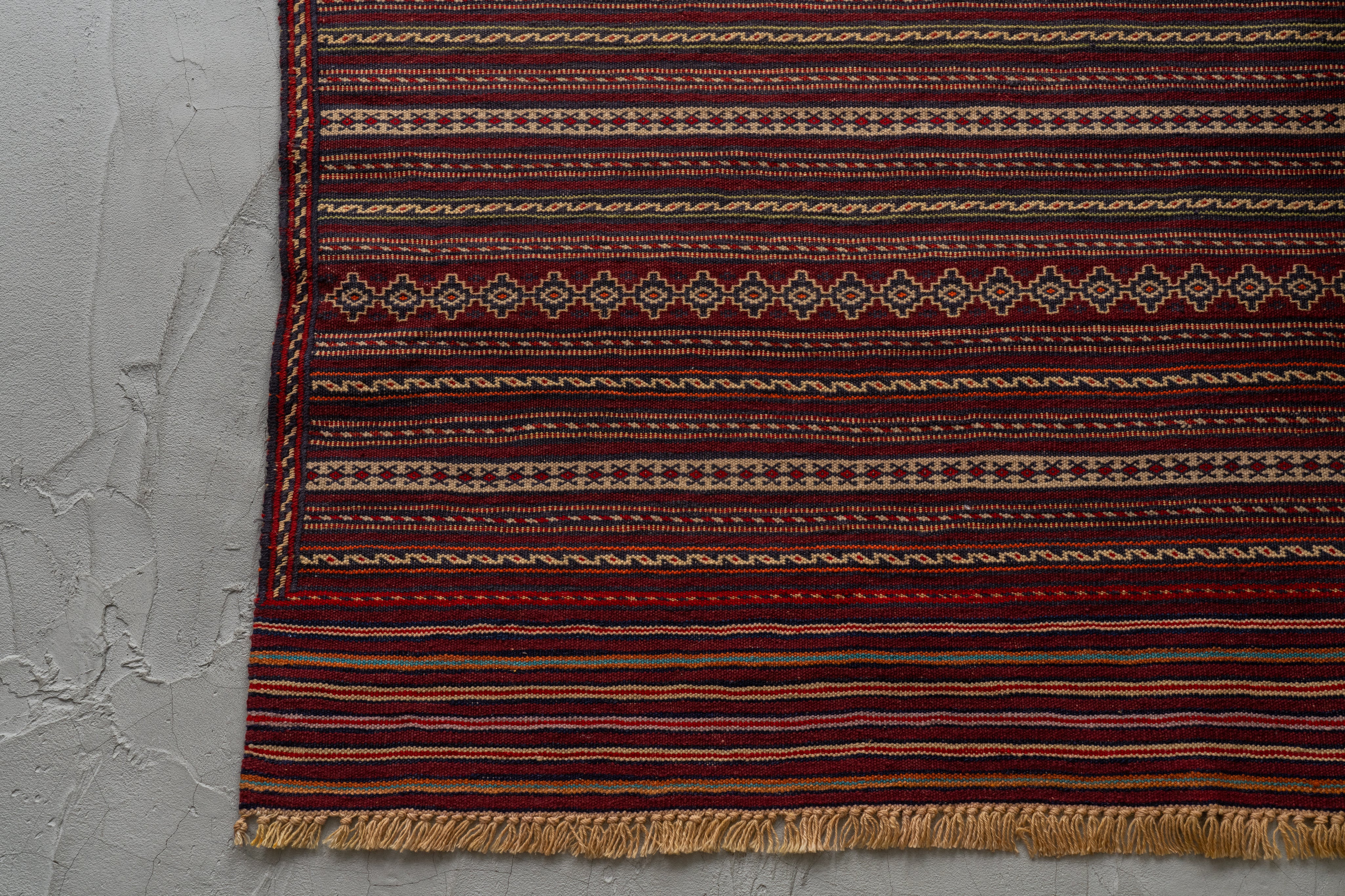 アフガニスタン ヴィンテージキリム　1990s アフガニスタン 1990年代 キリム】トライバルラグ-ヴィンテージ