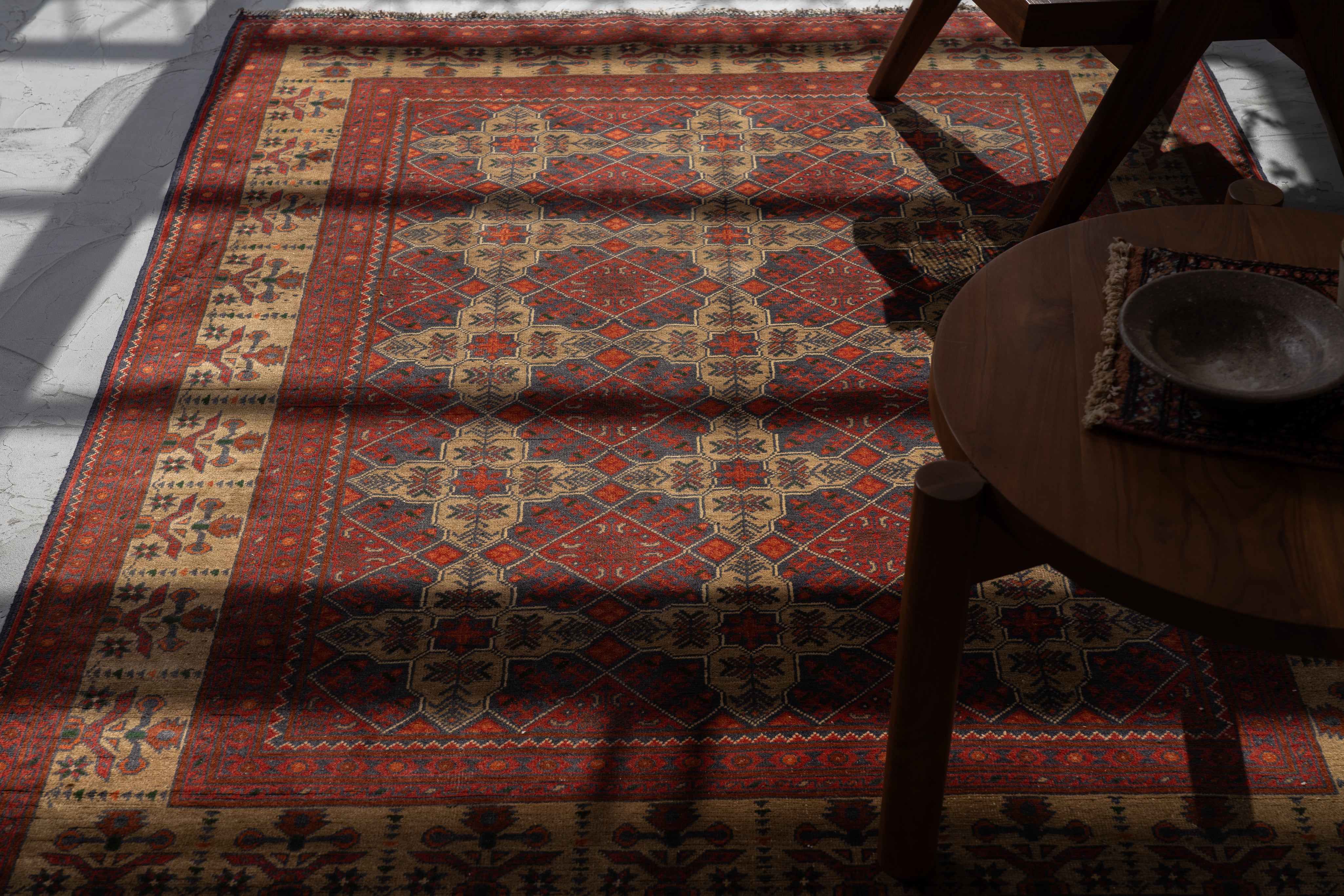 アフガニスタン産 1980年代 トルクメンラグ】トライバルラグ