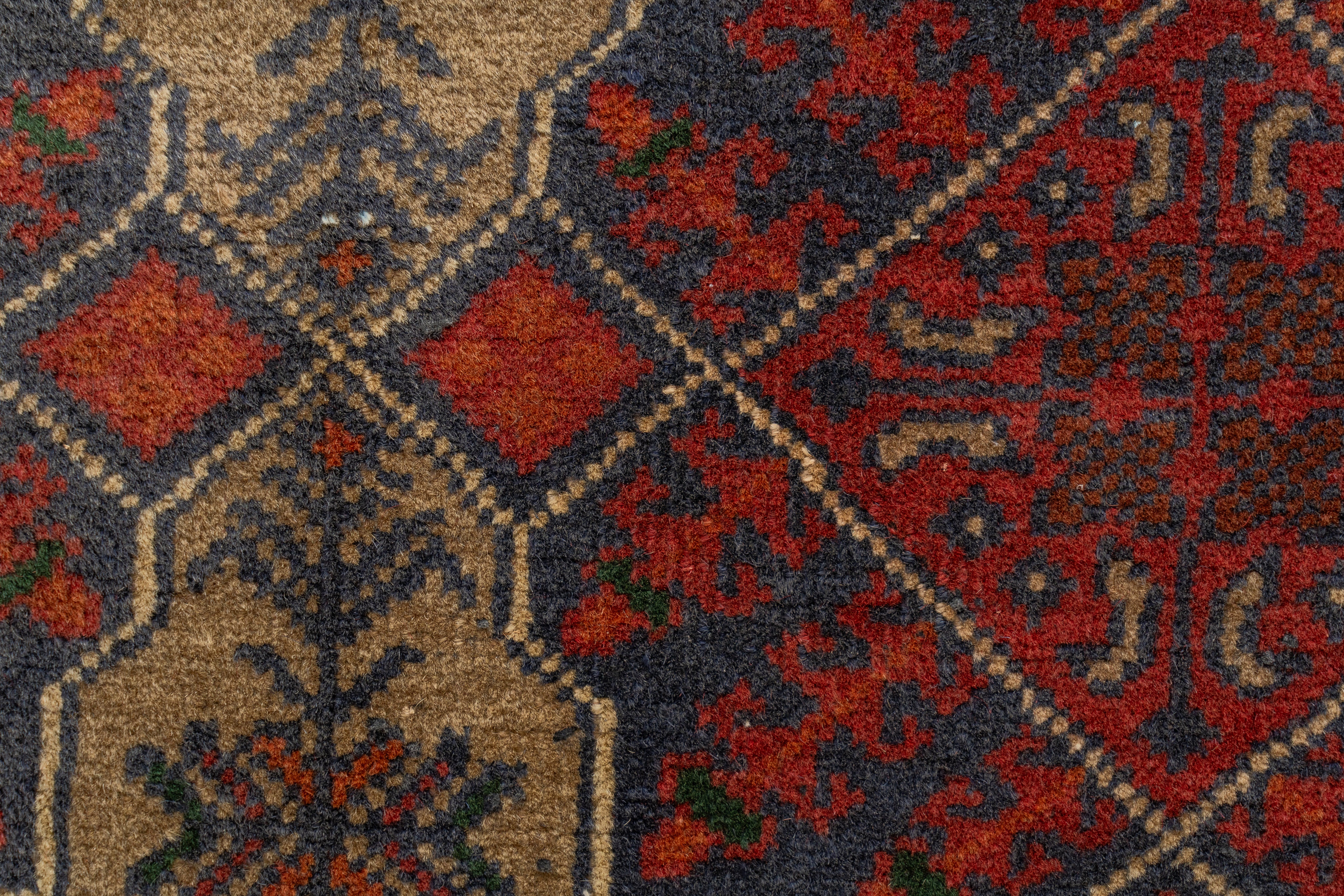 トライバルラグ アフガニスタン トルクメン 1980年代 128×88cm アフガニスタン産 1980年代 トルクメンラグ】トライバルラグ